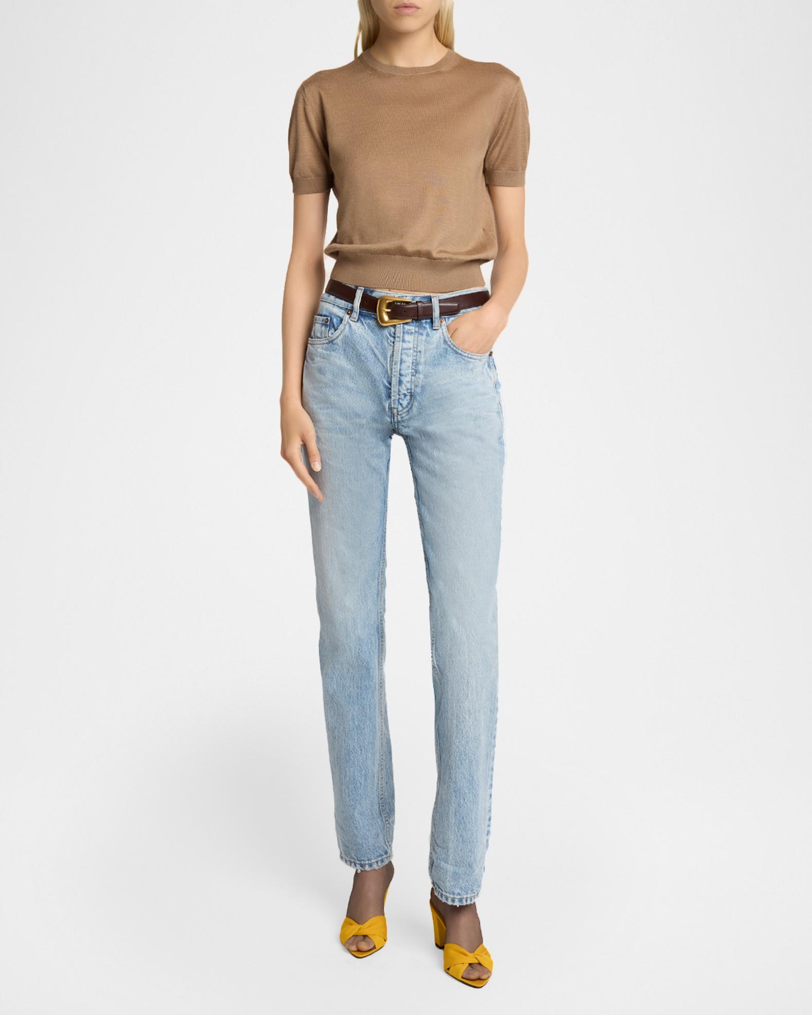 Saint Laurent Relaxed Slim-Leg Ankle Jeans | Neiman Marcus