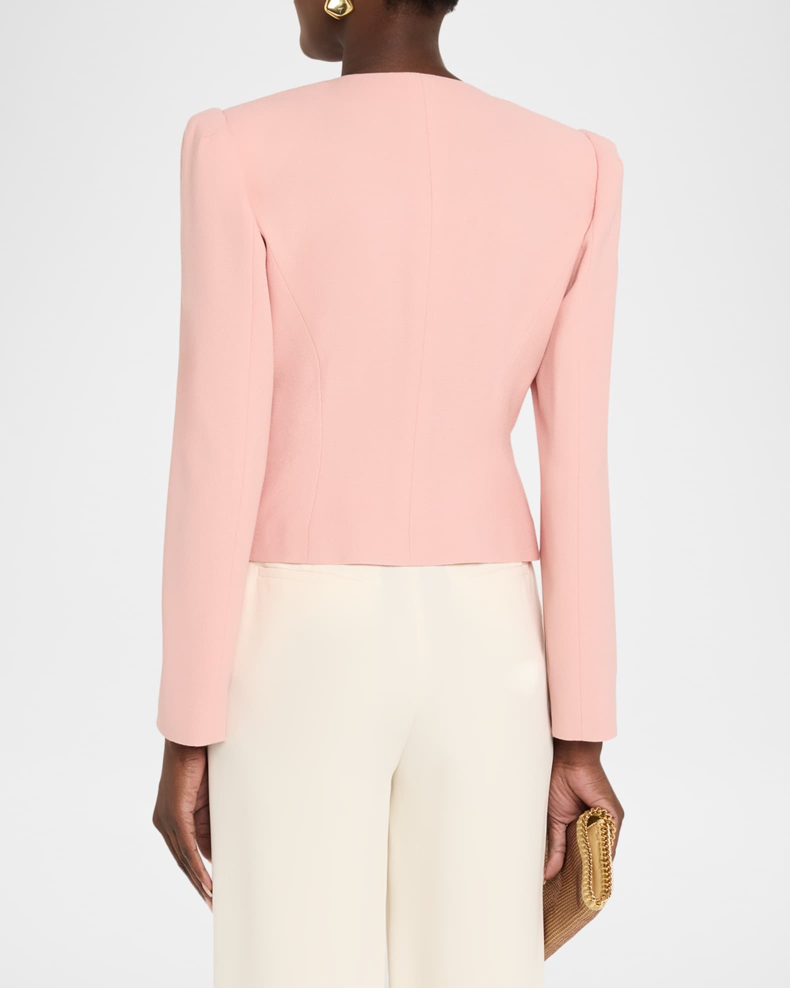 Valentino Garavani Metallic Floral Jacquard Cowl-Neck Top | Neiman