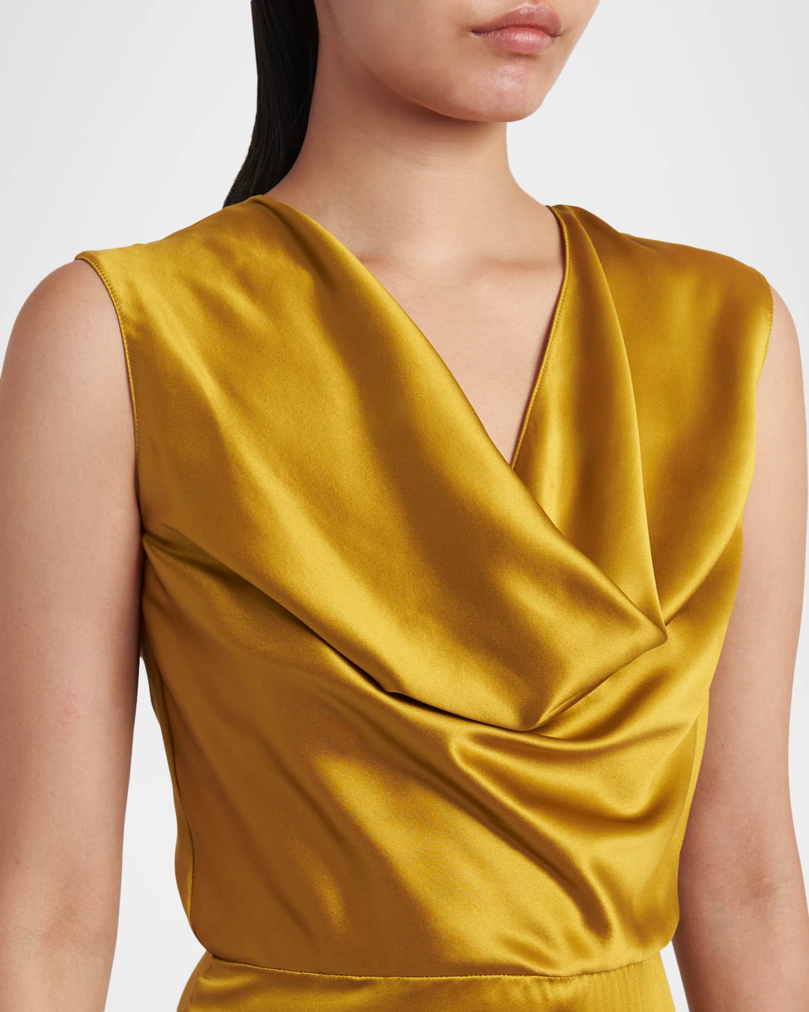 Valentino Garavani Cowl-Neck Sleeveless Draped Silk Maxi Dress | Neiman  Marcus