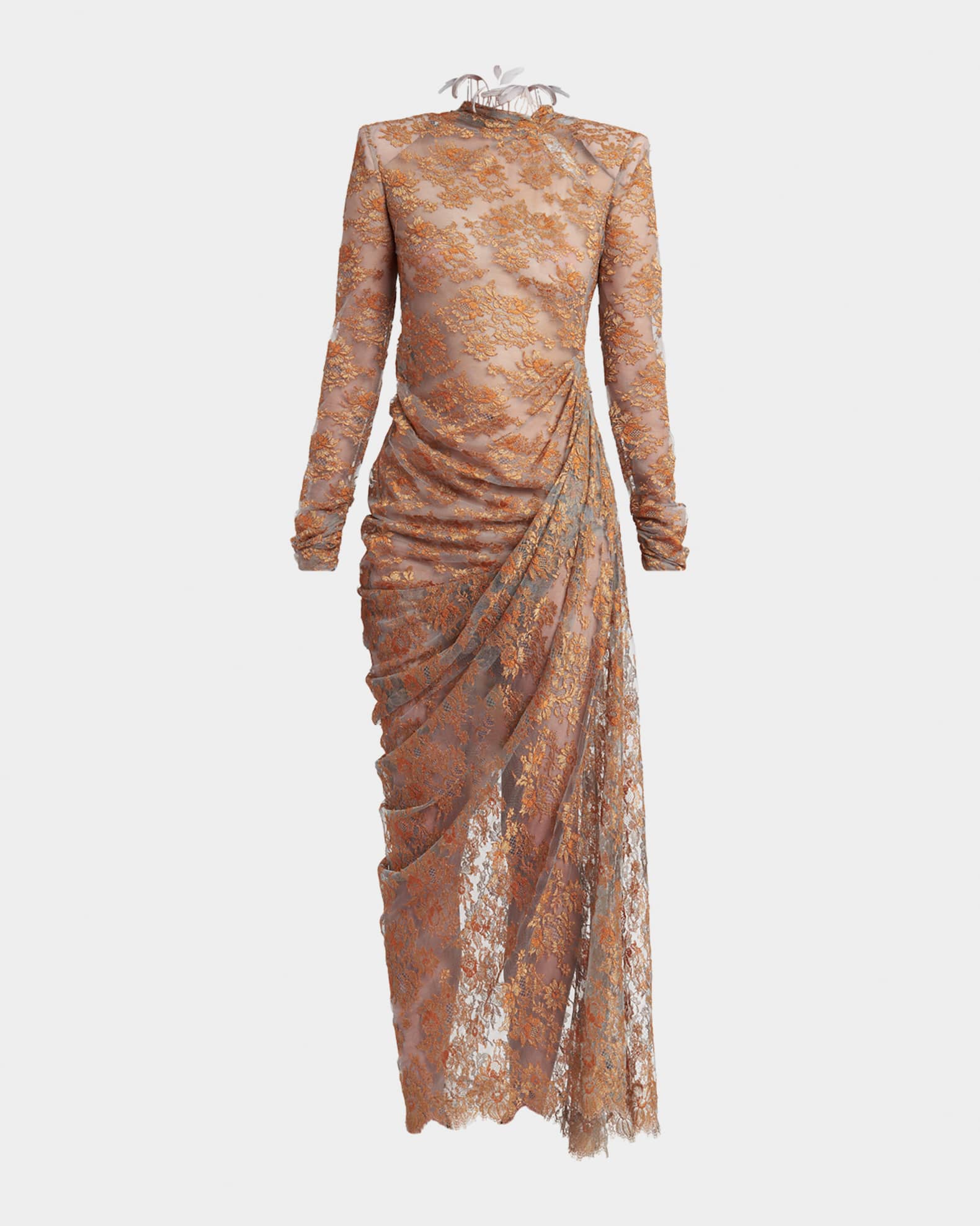 lace trumpet dress wedding Andrea and Leo WL036 Long Prom Dress Off White/Nude / 6 main image 0
