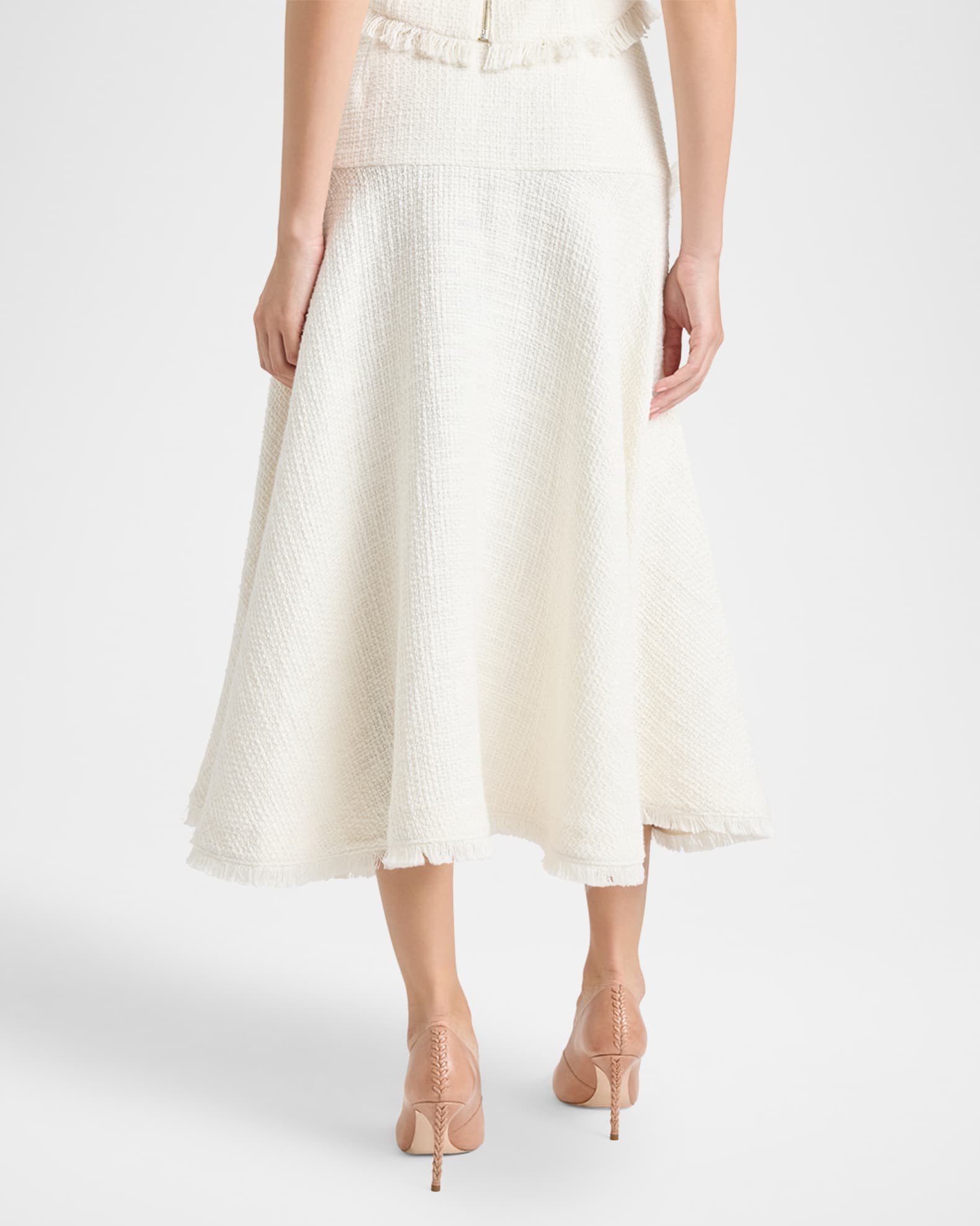 Cinq a Sept Henriette Crunchy Flower Tweed Skirt | Neiman Marcus