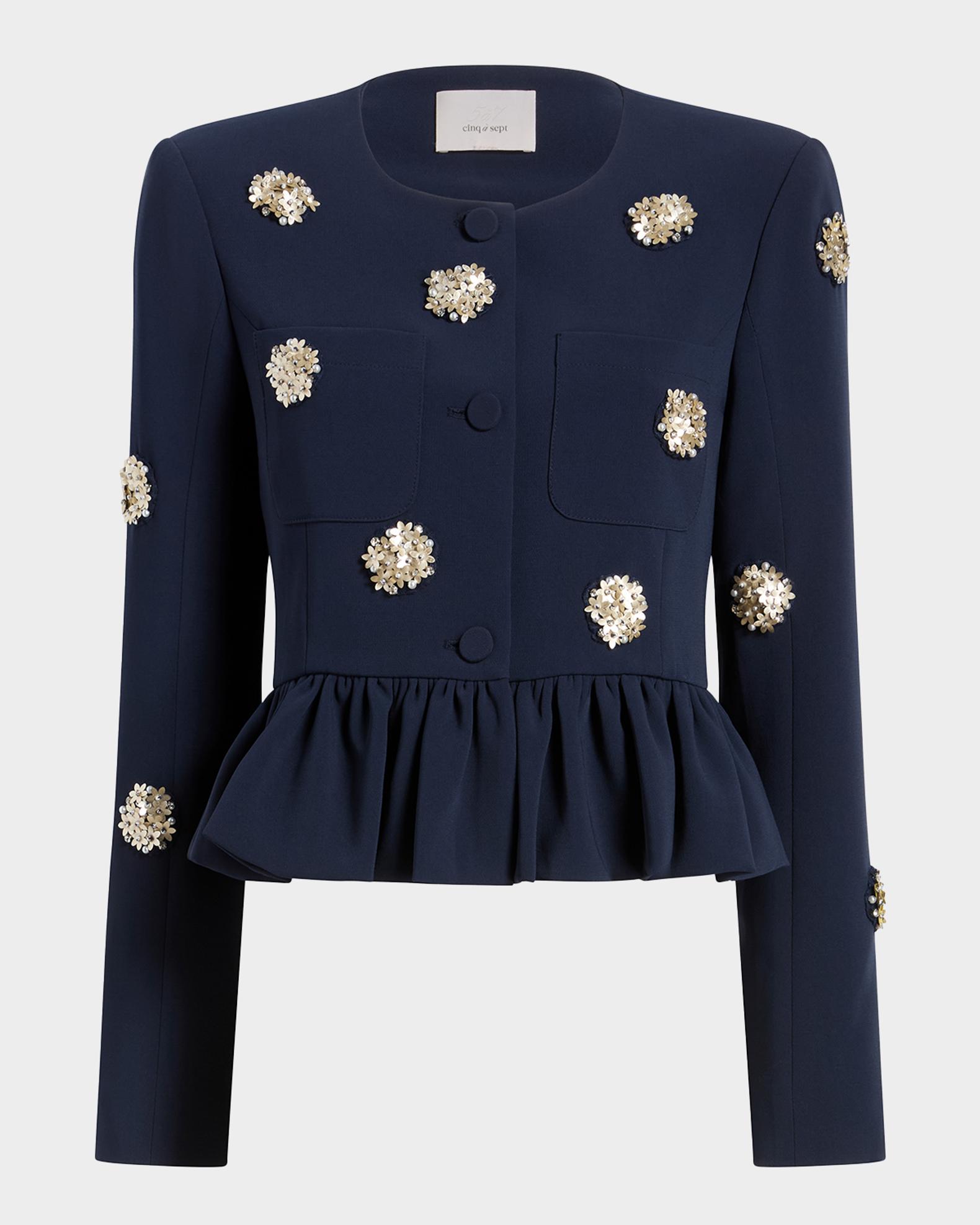 ELLIE フラワージャケットBLACK CINQ A SEPT | Wildflower Whimsy