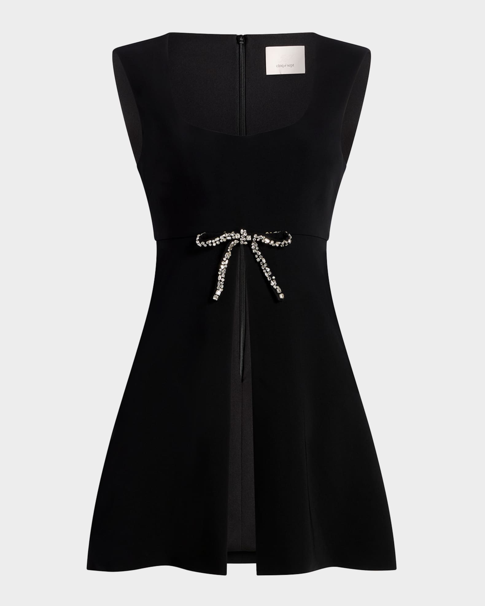 cinq a sept black dress COCOMELODY Bold Beautiful Unforgettable Black Wedding Dresses Sequined  Tulle CW3351 main image 1