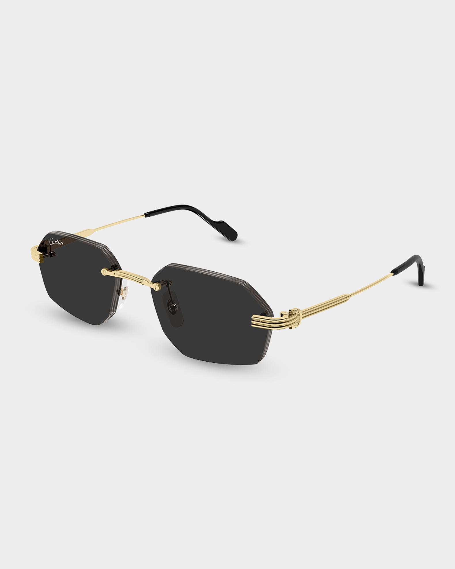 Cartier Men's Rimless Metal Geometric Sunglasses | Neiman Marcus