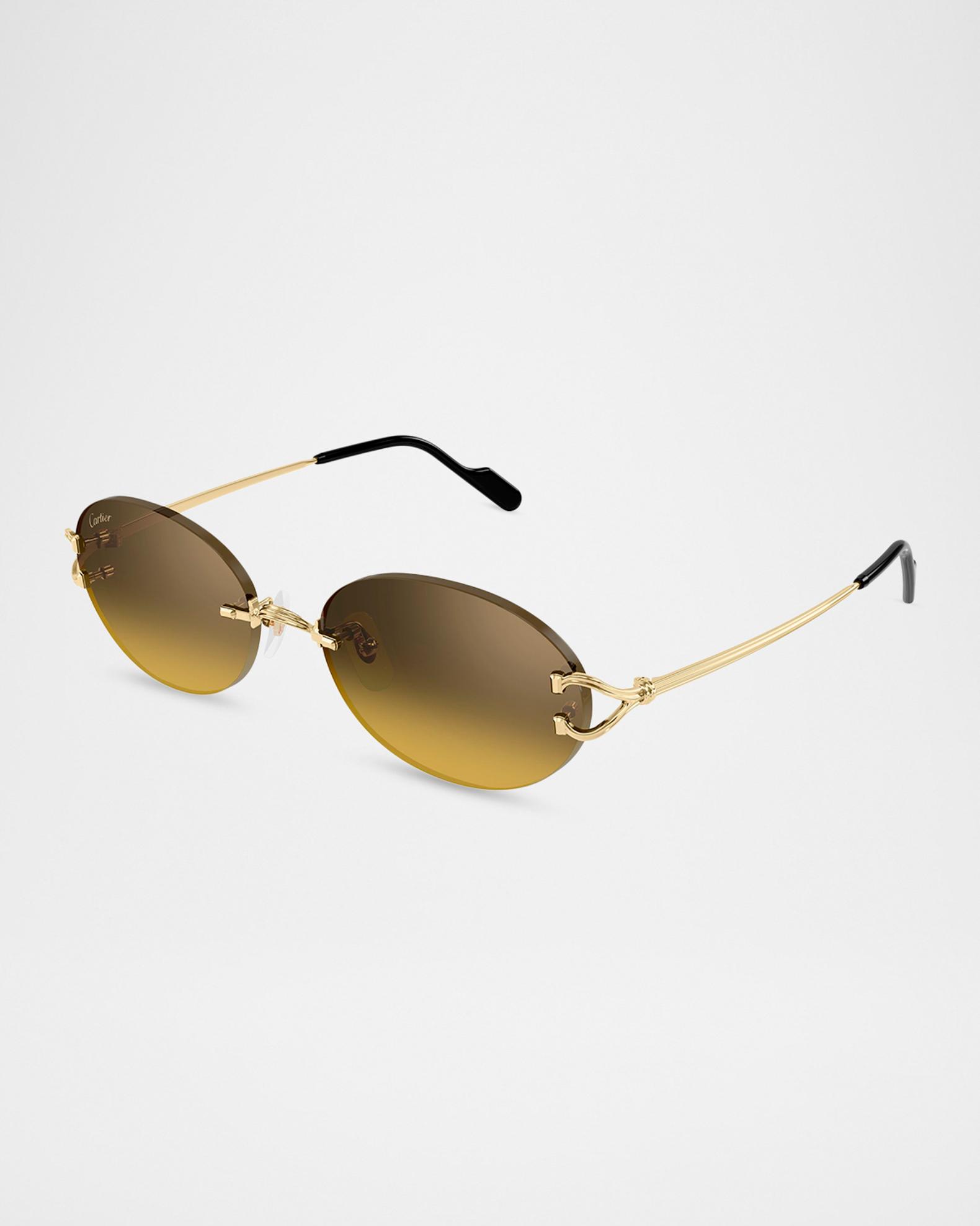 Cartier Men's CT0551S-009 Metal Round Sunglasses | Neiman Marcus