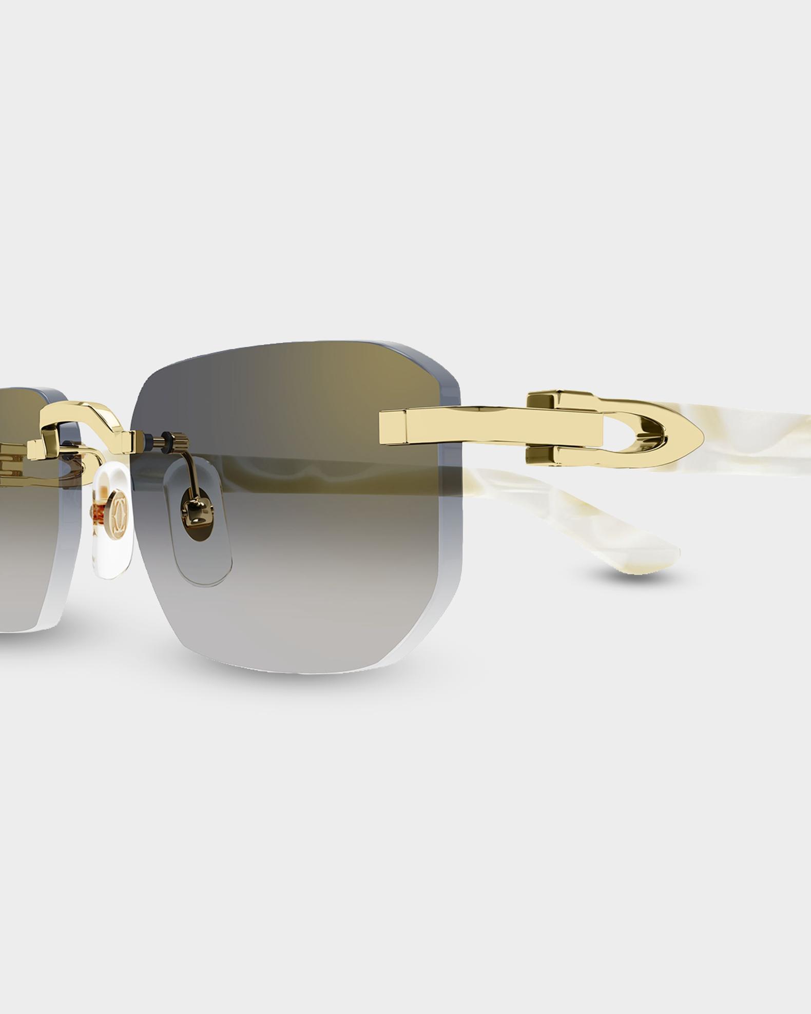 Cartier CT0622S-002 Sunglasses Silver Burgundy Smoke Metal Cartier Sunglasses, Designer Shades | EyeOns.com main image 2