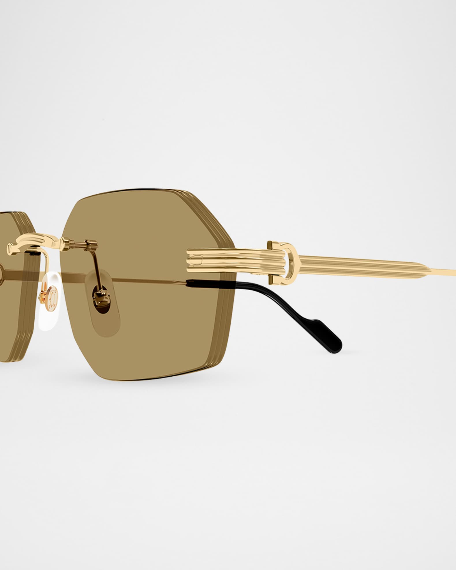 「非売品」Cartier 限定プレート 約20cm Cartier Men's CT0616S-002 Metal Rectangle Sunglasses | Neiman Marcus