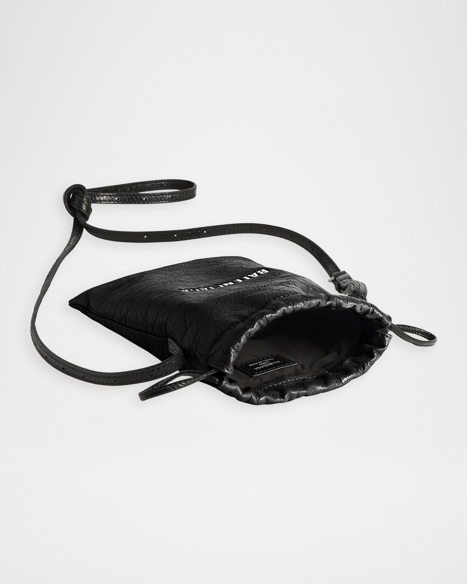 Balenciaga Men's Shopper Phone Holder in Arena Lambskin | Neiman