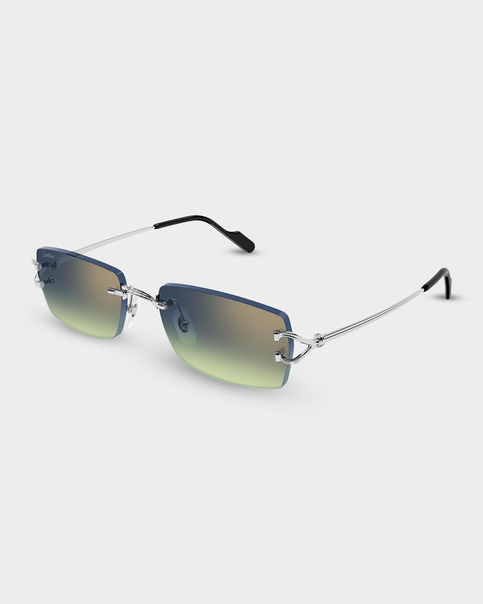 Cartier Men's CT0550S-008 Metal Rectangle Sunglasses | Neiman Marcus