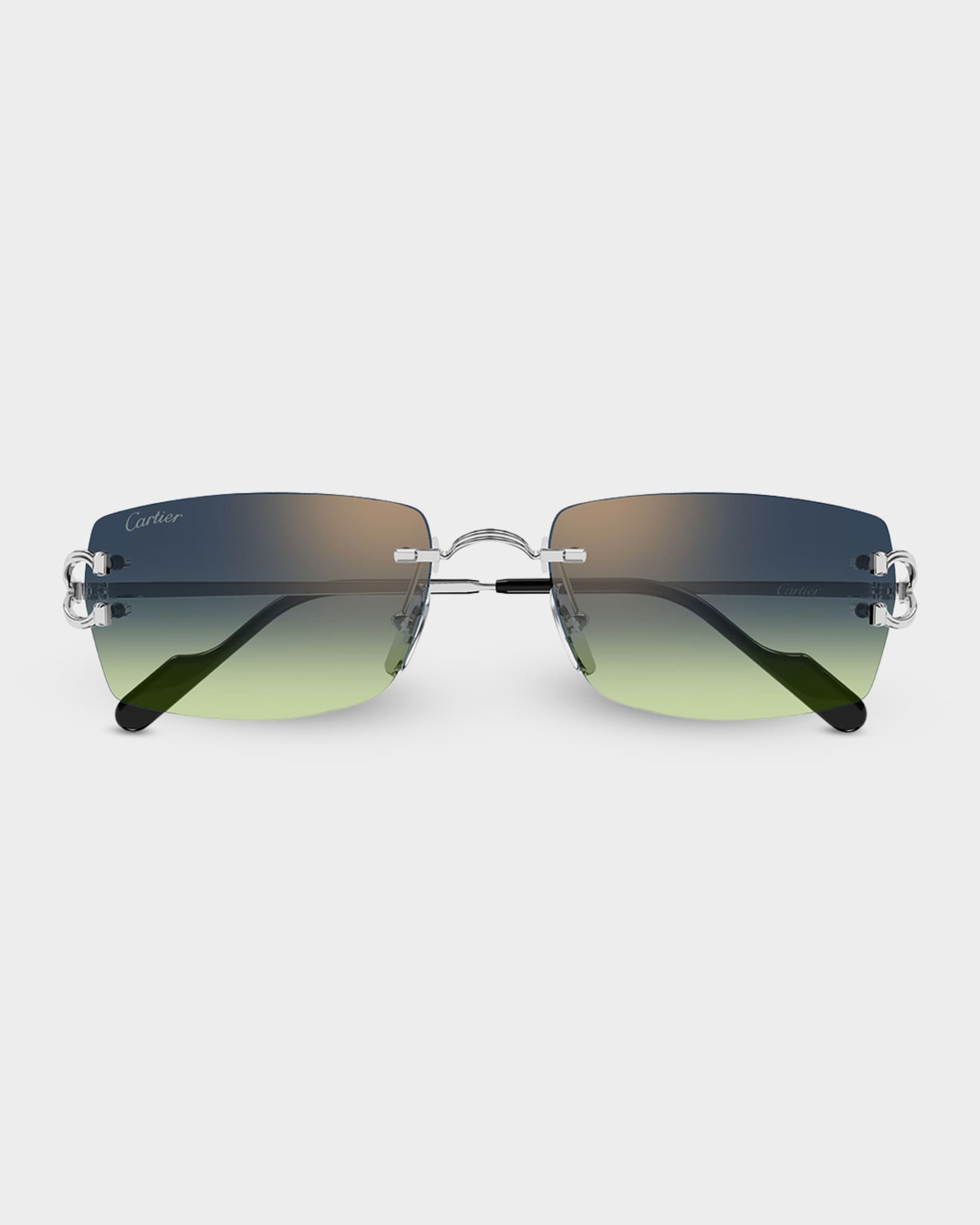 Cartier Men's CT0550S-008 Metal Rectangle Sunglasses | Neiman Marcus