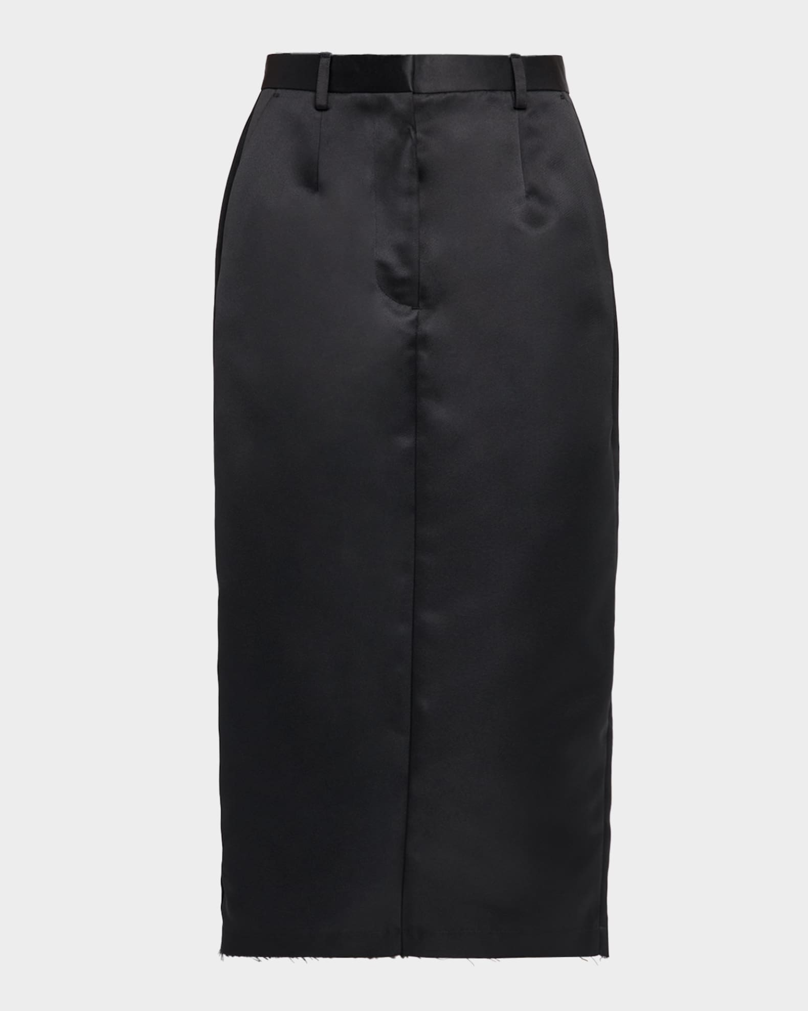 black satin pencil dress Strapless Bow-waist Pleated Satin Pencil Bridesmaid Dress With Pockets In  Black