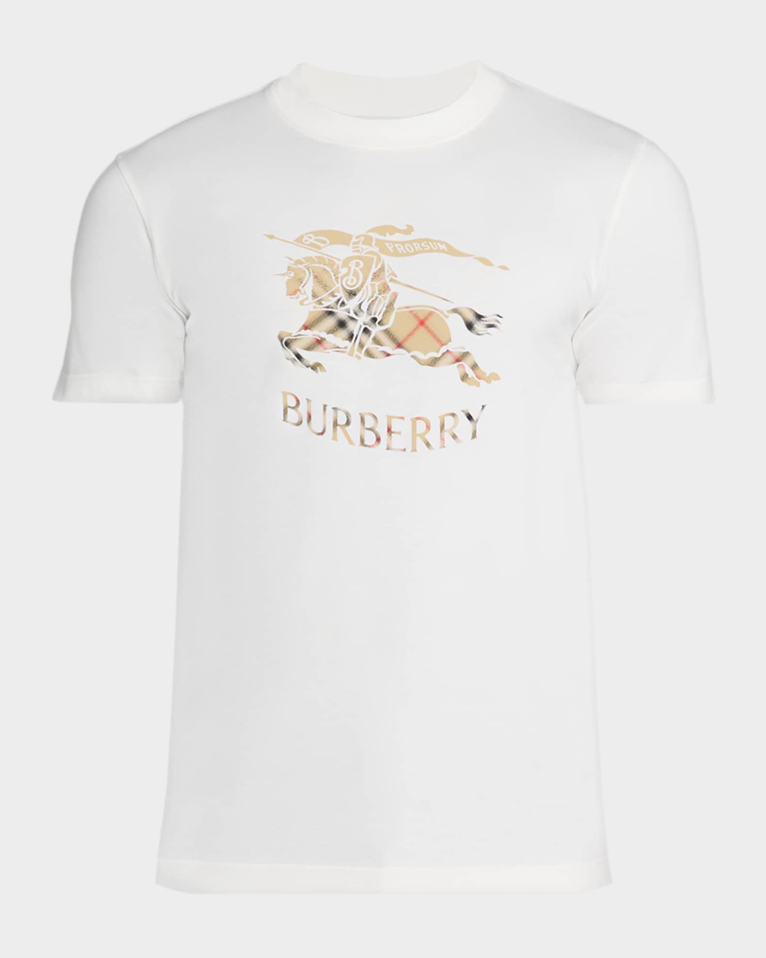 Burberry Men's Check EKD Cotton T-Shirt | Neiman Marcus