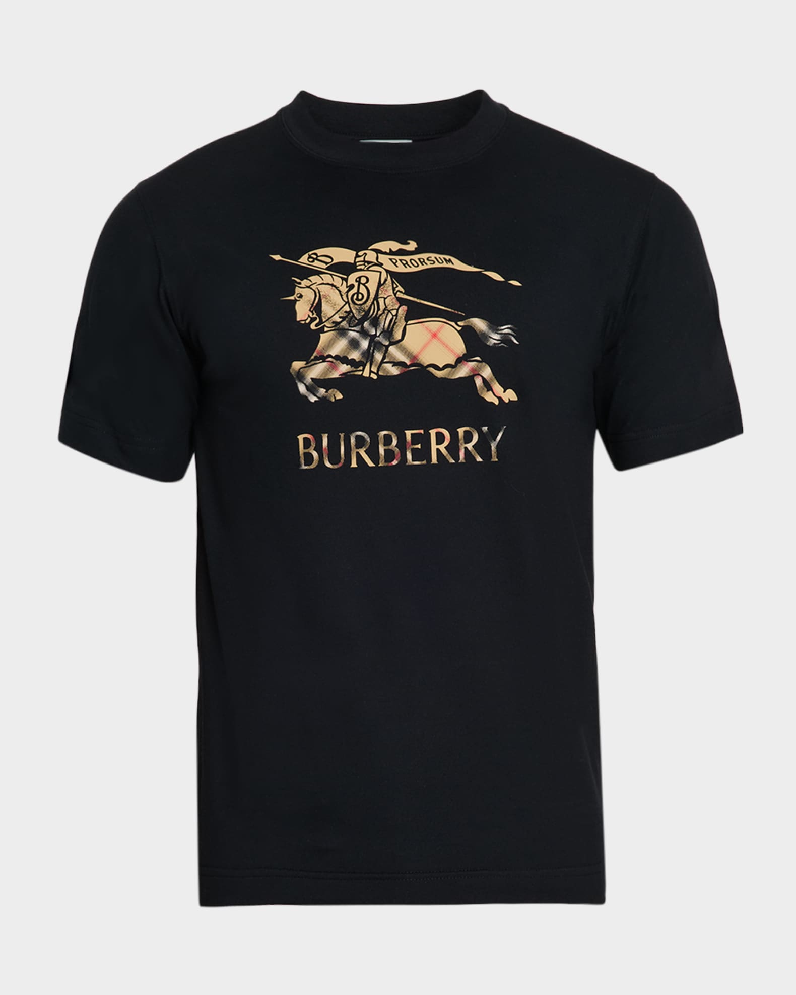 Burberry Men's Check EKD Cotton T-Shirt | Neiman Marcus