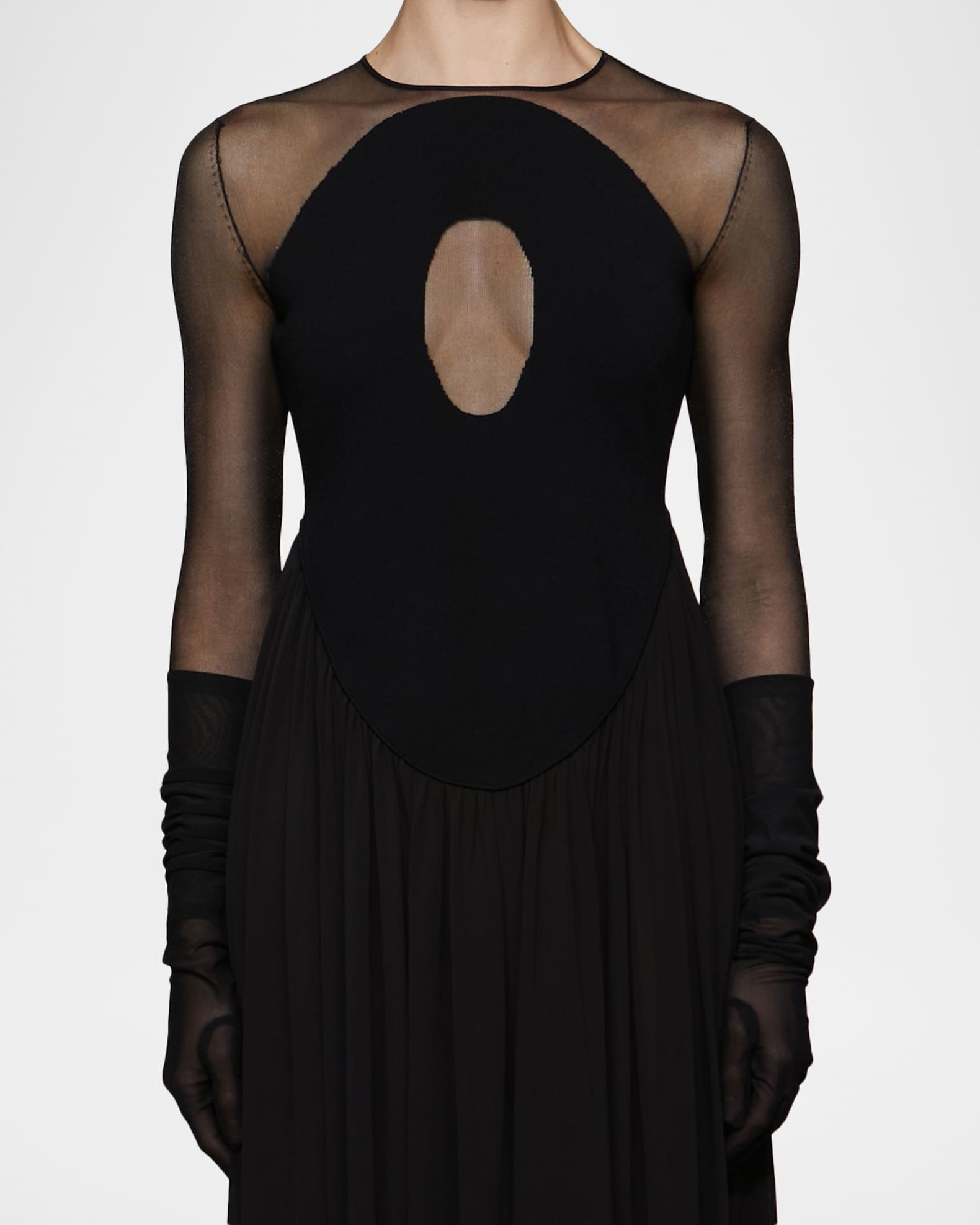cece black dress Palais - Black Formal Dress, drop waist gown hand beaded, basque waist corset XS main image 0