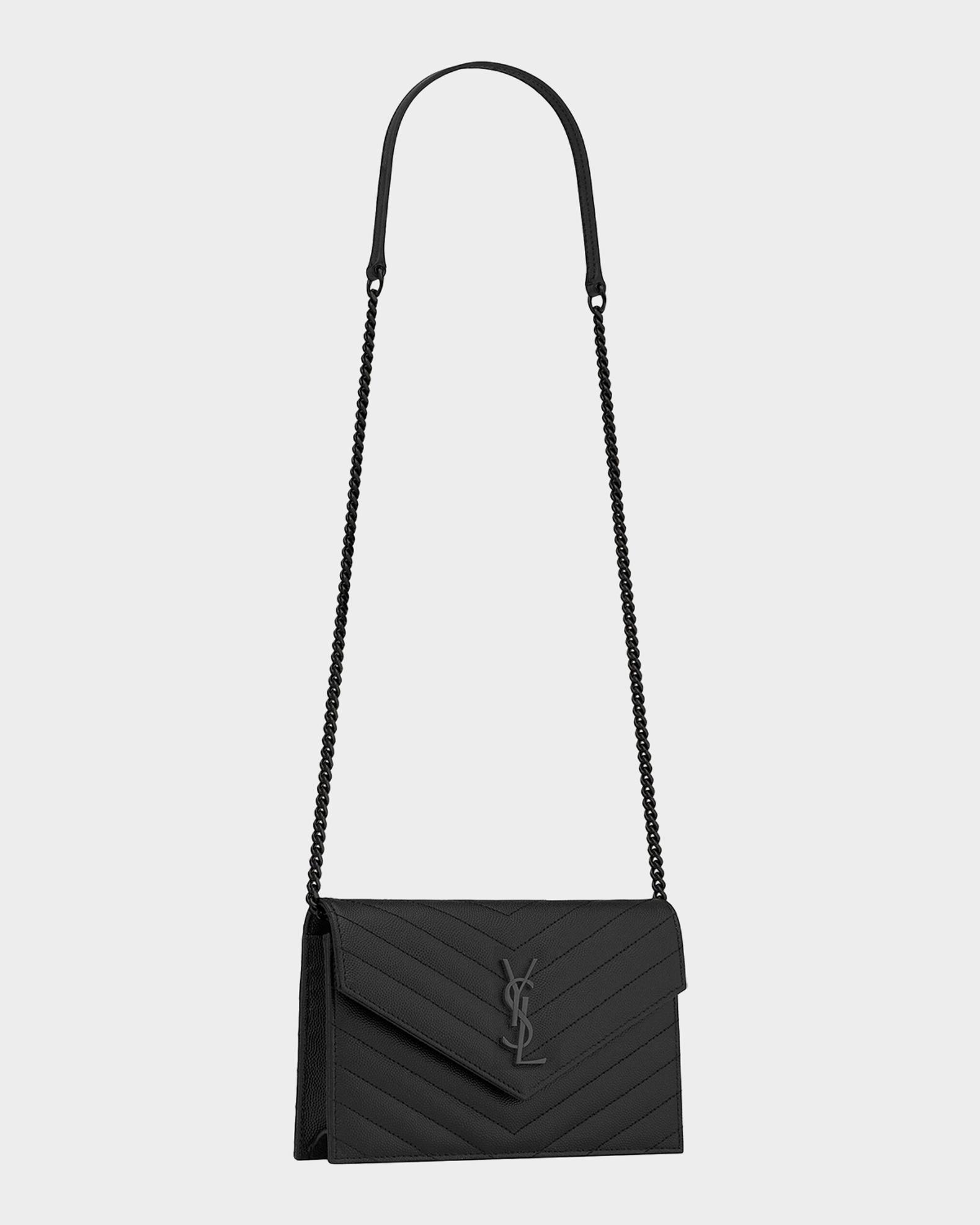 Saint Laurent YSL Chevron Quilted Leather Crossbody Bag | Neiman