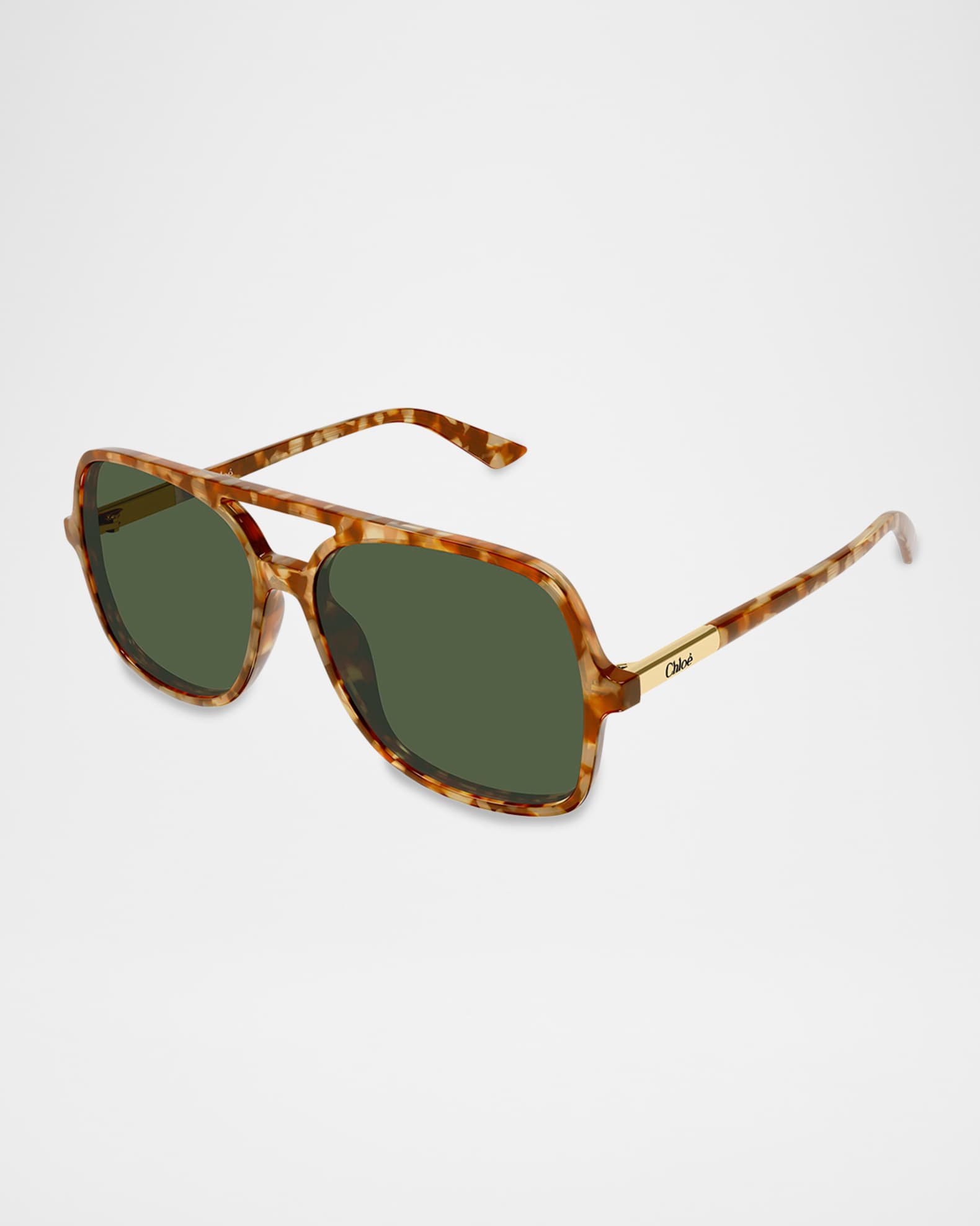 Chloe 57mm Acetate Aviator Sunglasses | Neiman Marcus