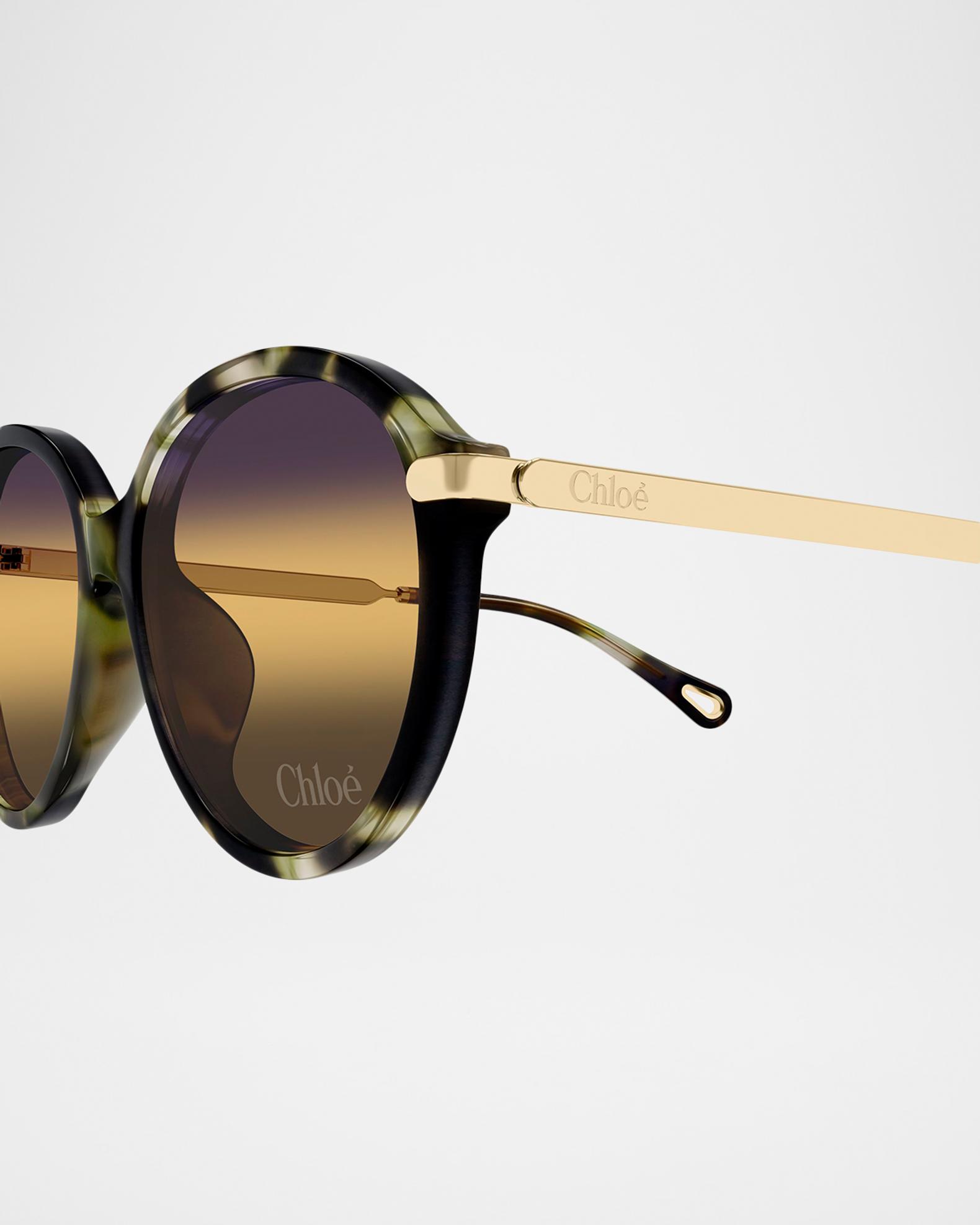 Chloe Round Acetate & Metal Sunglasses | Neiman Marcus display picture 1