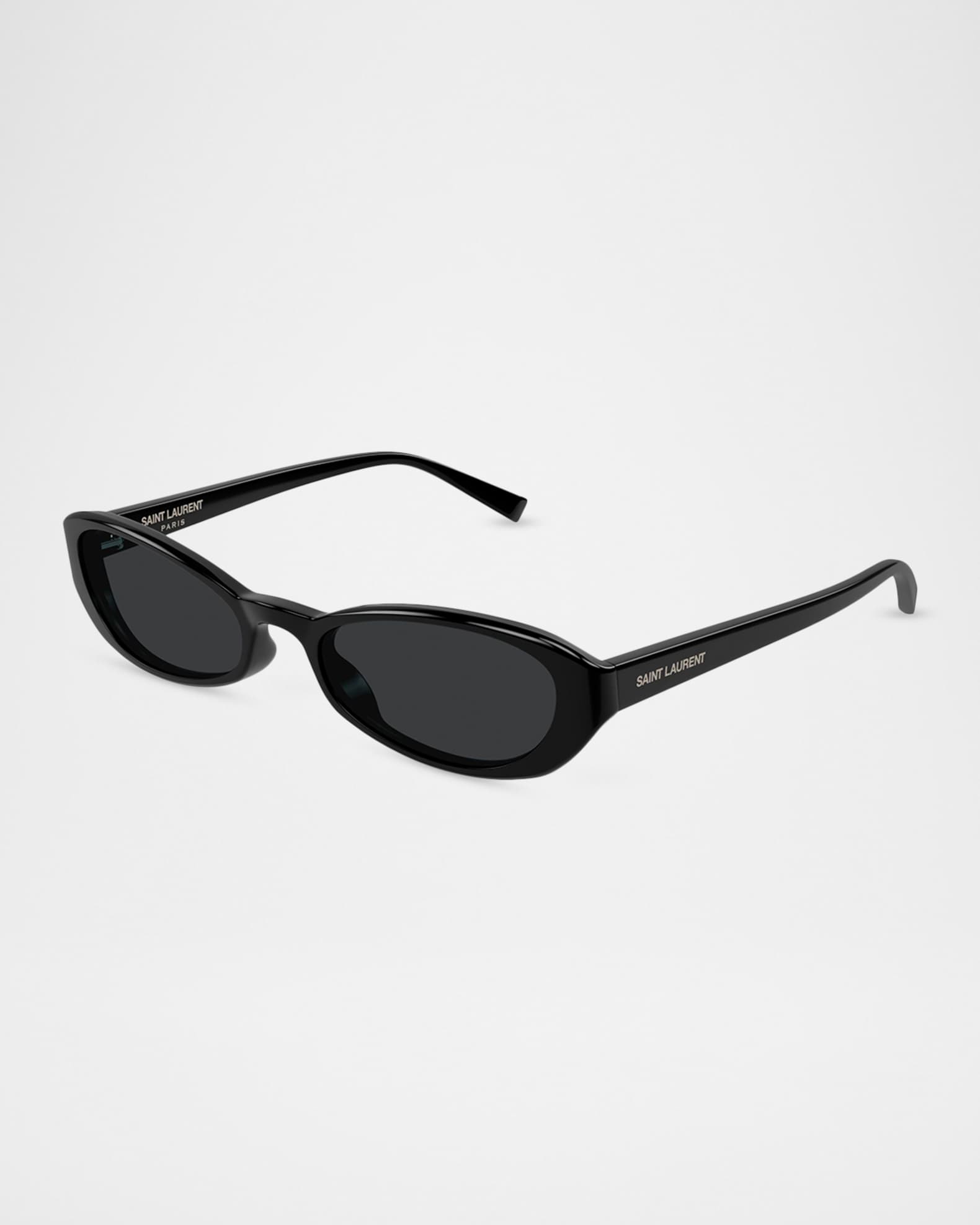 Saint Laurent 51mm Acetate Oval Sunglasses | Neiman Marcus