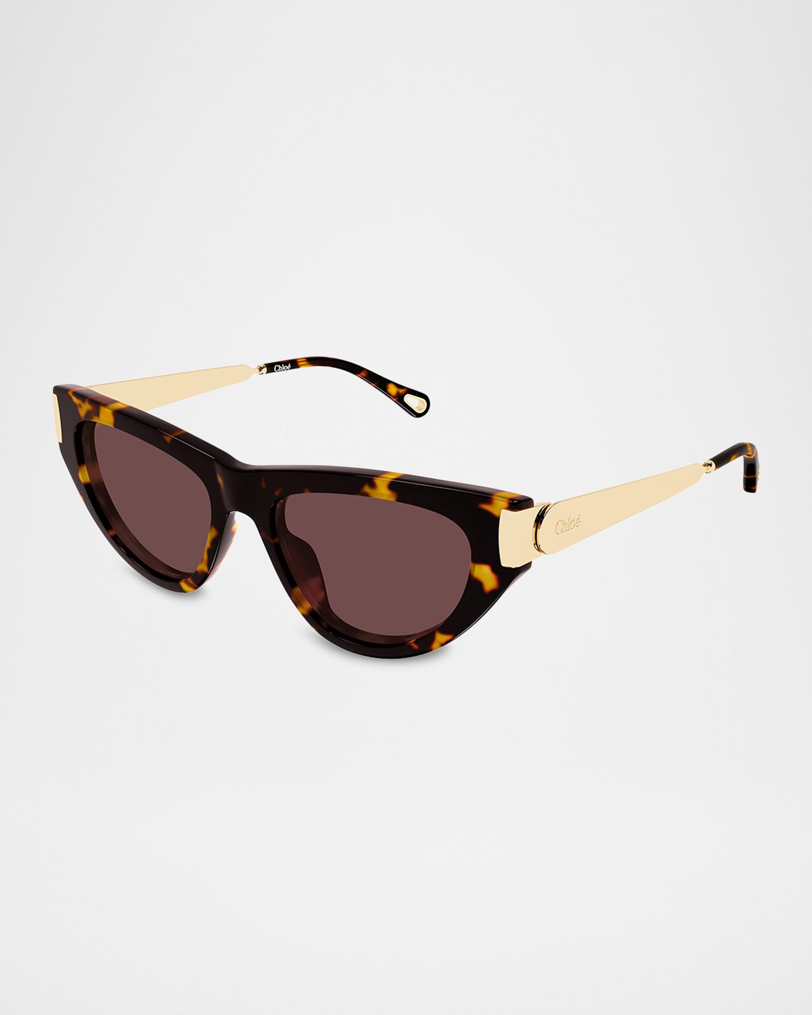 Chloe 54mm Acetate & Metal Cat-Eye Sunglasses | Neiman Marcus