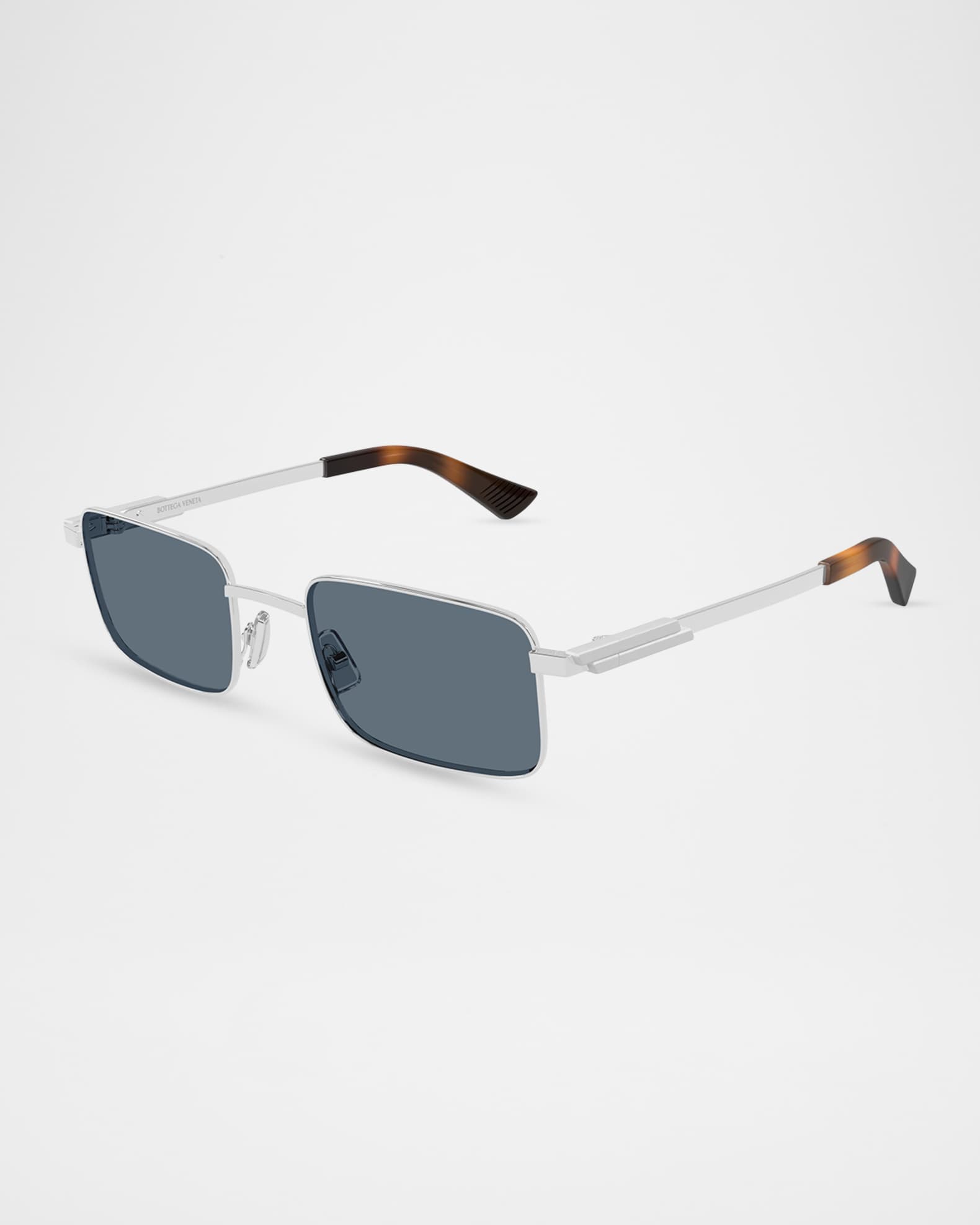 Bottega Veneta Men's BV1469S-002 Metal Rectangle Sunglasses