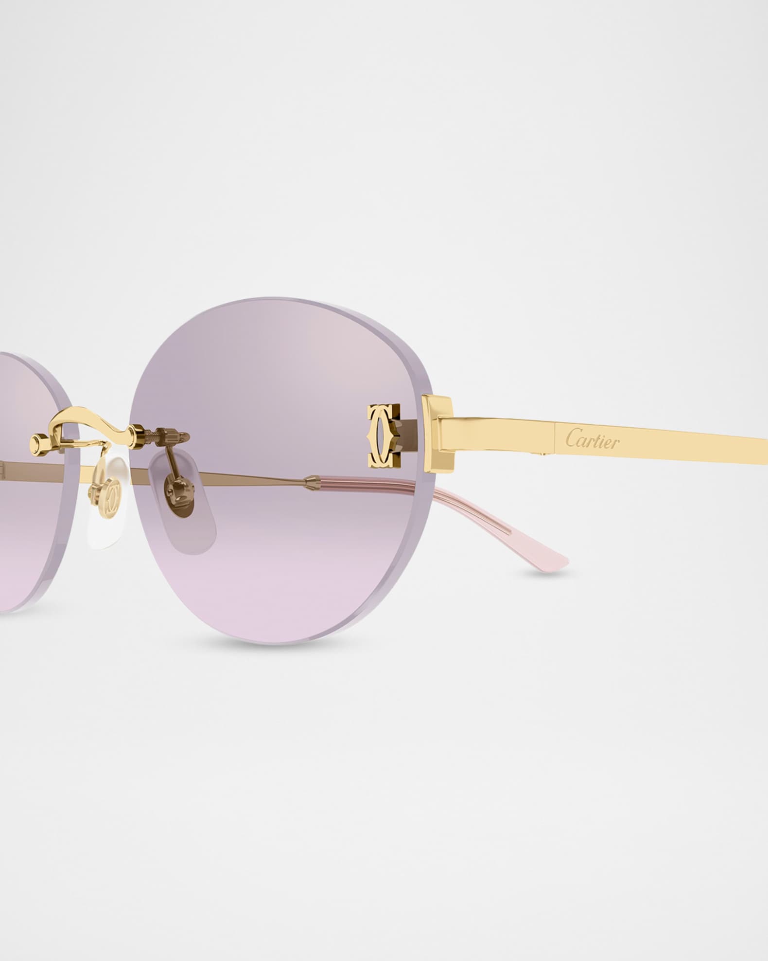 Cartier 54mm Metal Oval Sunglasses | Neiman Marcus