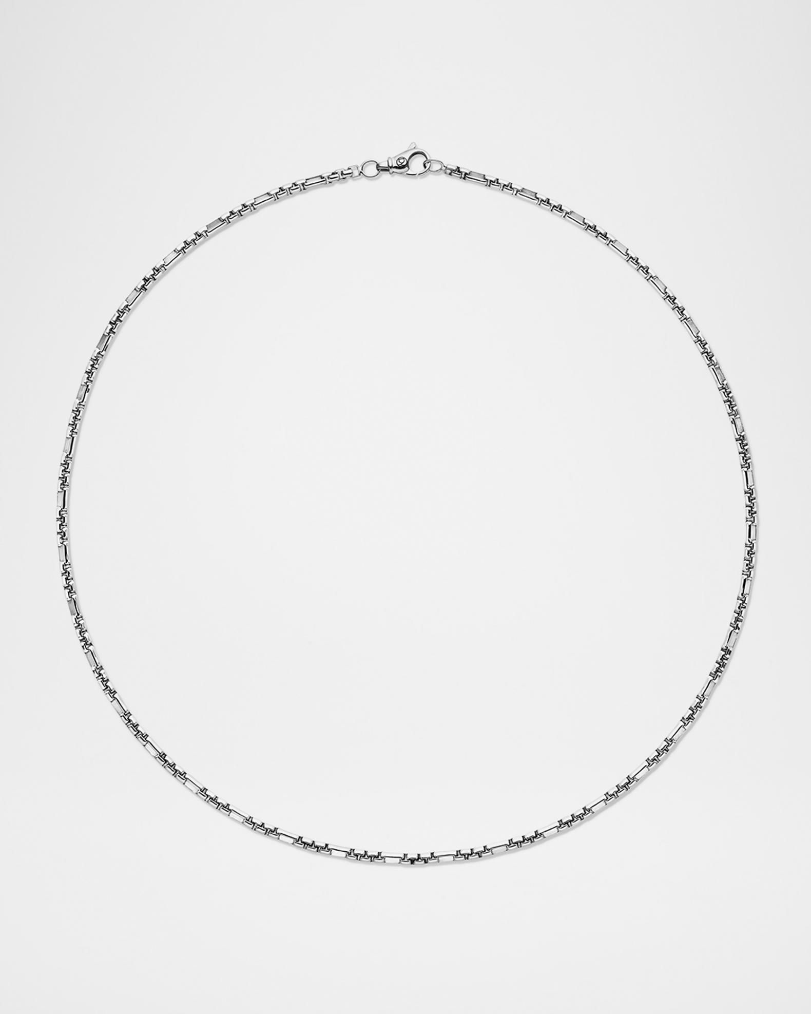 David Yurman Men's Open Station Box Chain Necklace in Sterling Silver ...