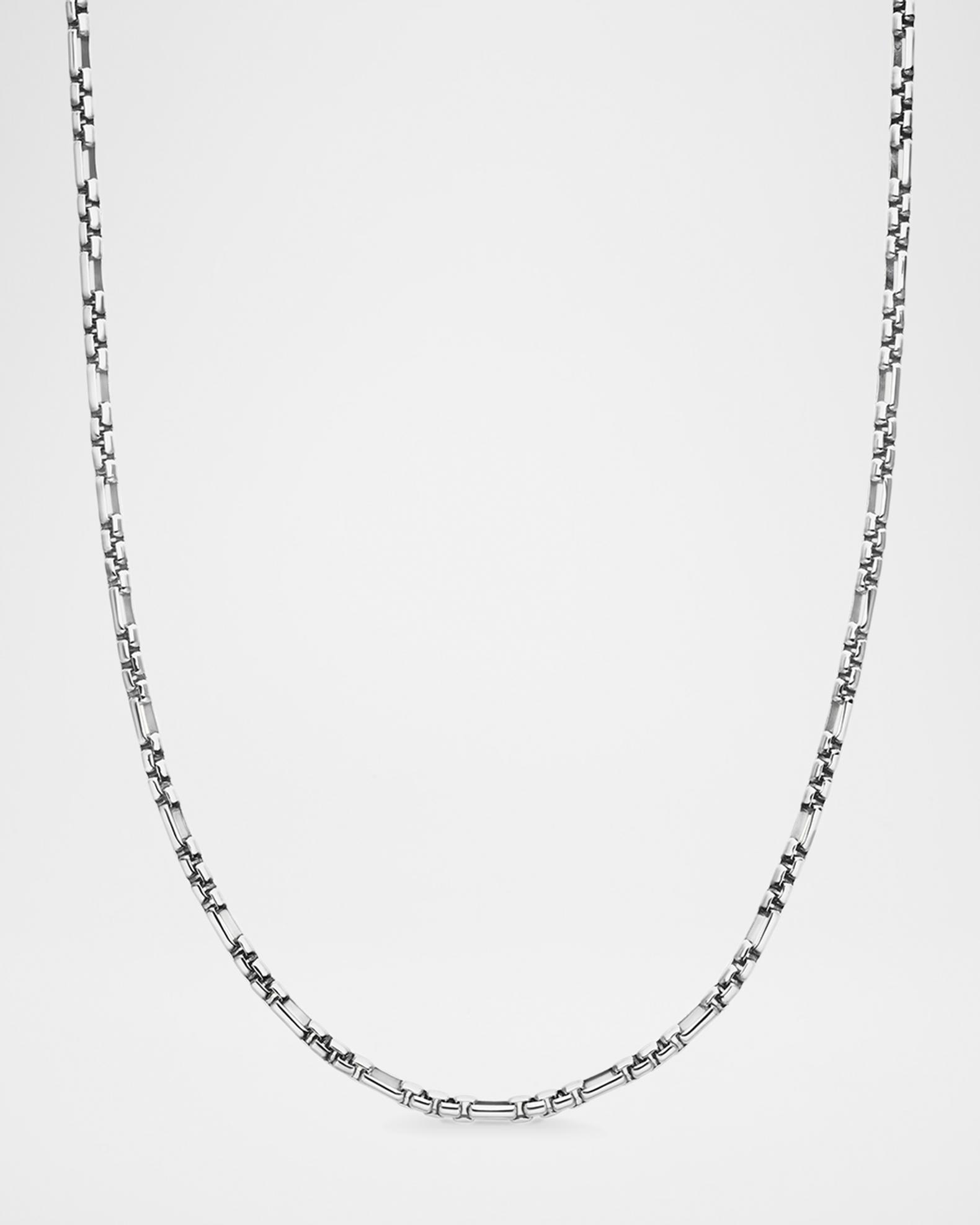 David Yurman Men's Open Station Box Chain Necklace in Sterling Silver ...