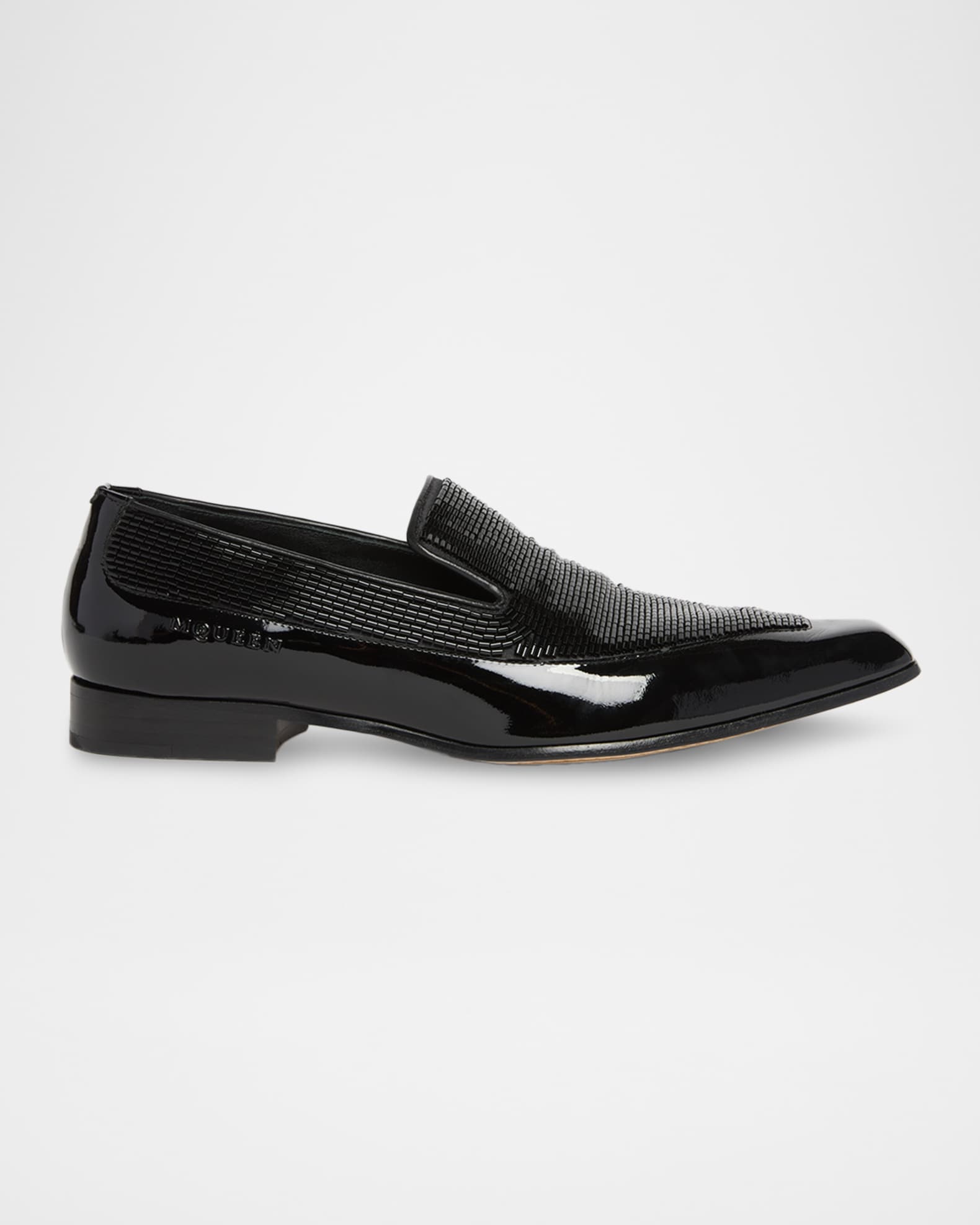 McQueen Men's Artie Beaded Leather Loafers | Neiman Marcus