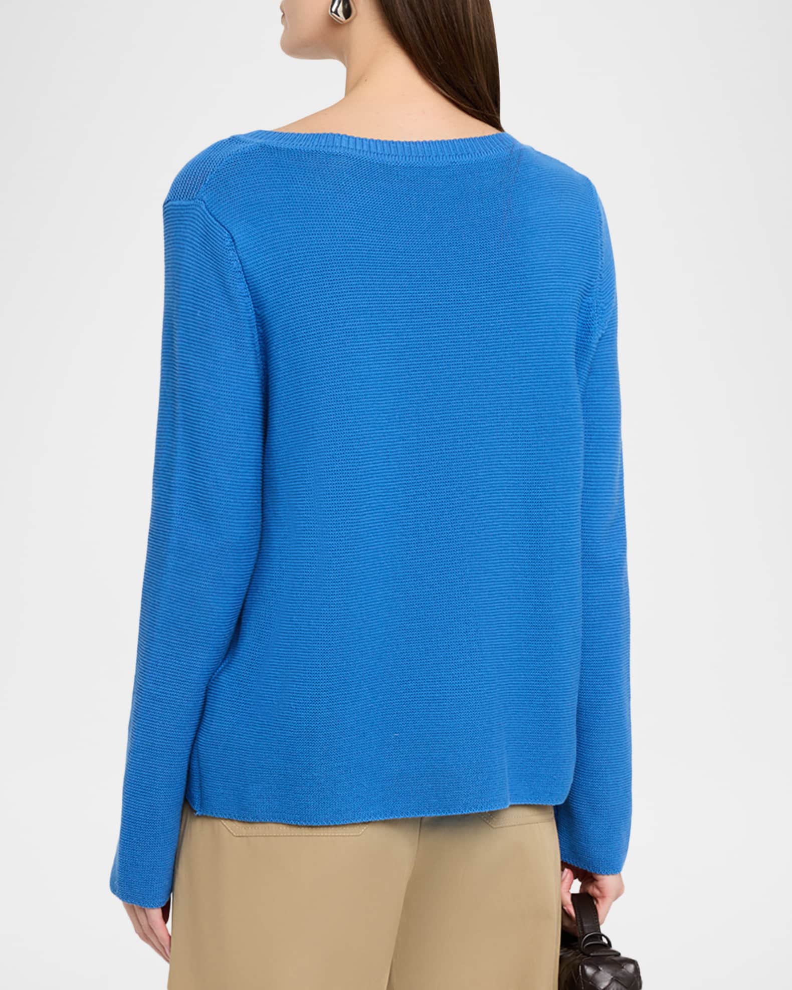 Weekend Max Mara V-Neck Cotton Knit Sweater | Neiman Marcus