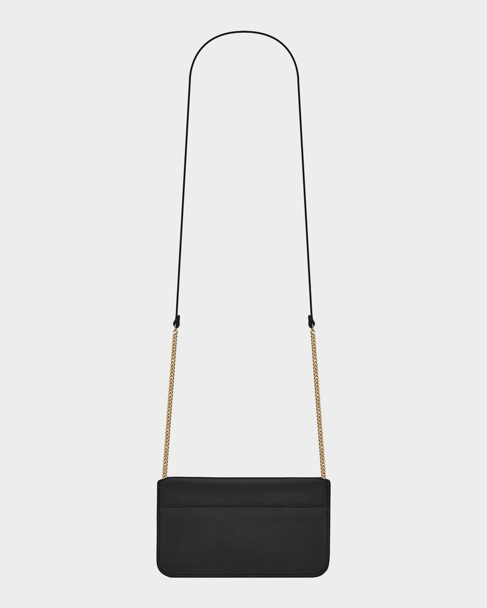 Saint Laurent YSL Smooth Leather Crossbody Cell Phone Holder