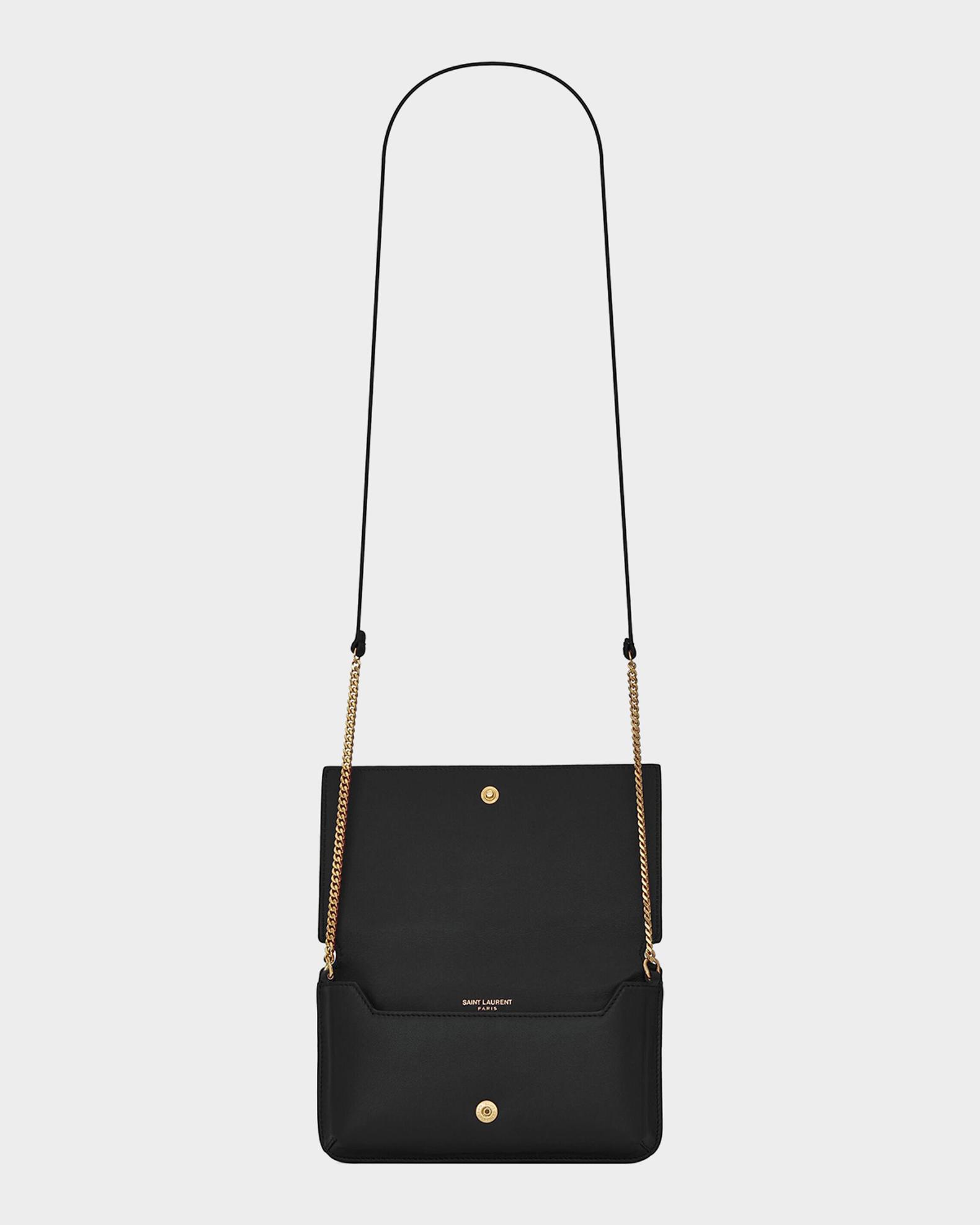 Saint Laurent YSL Smooth Leather Crossbody Cell Phone Holder