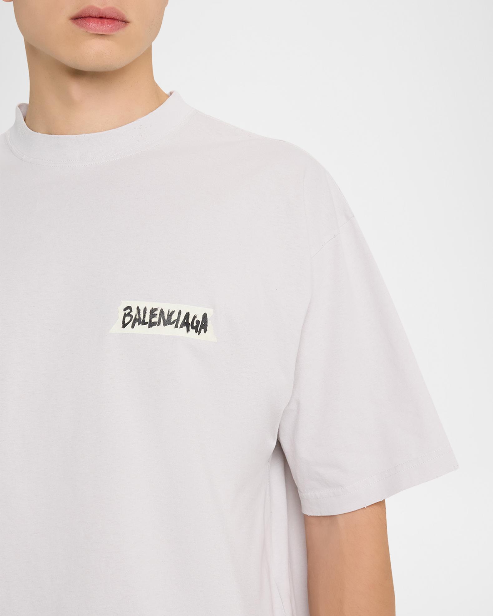 Balenciaga Men's Jersey Masking Tape Logo T-Shirt | Neiman Marcus