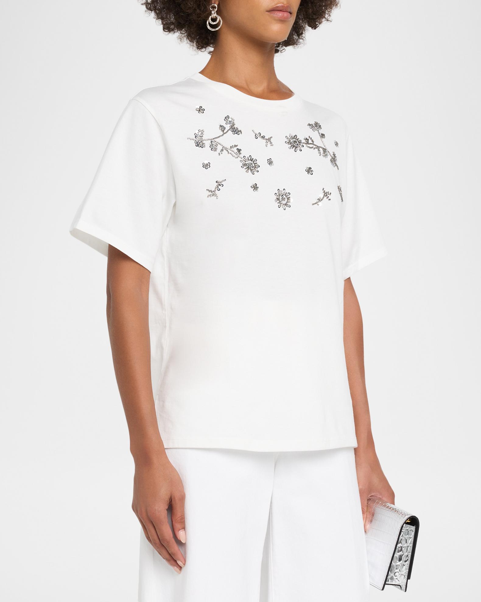 Weekend Max Mara Logo-Embroidered Cotton Jersey T-Shirt | Neiman