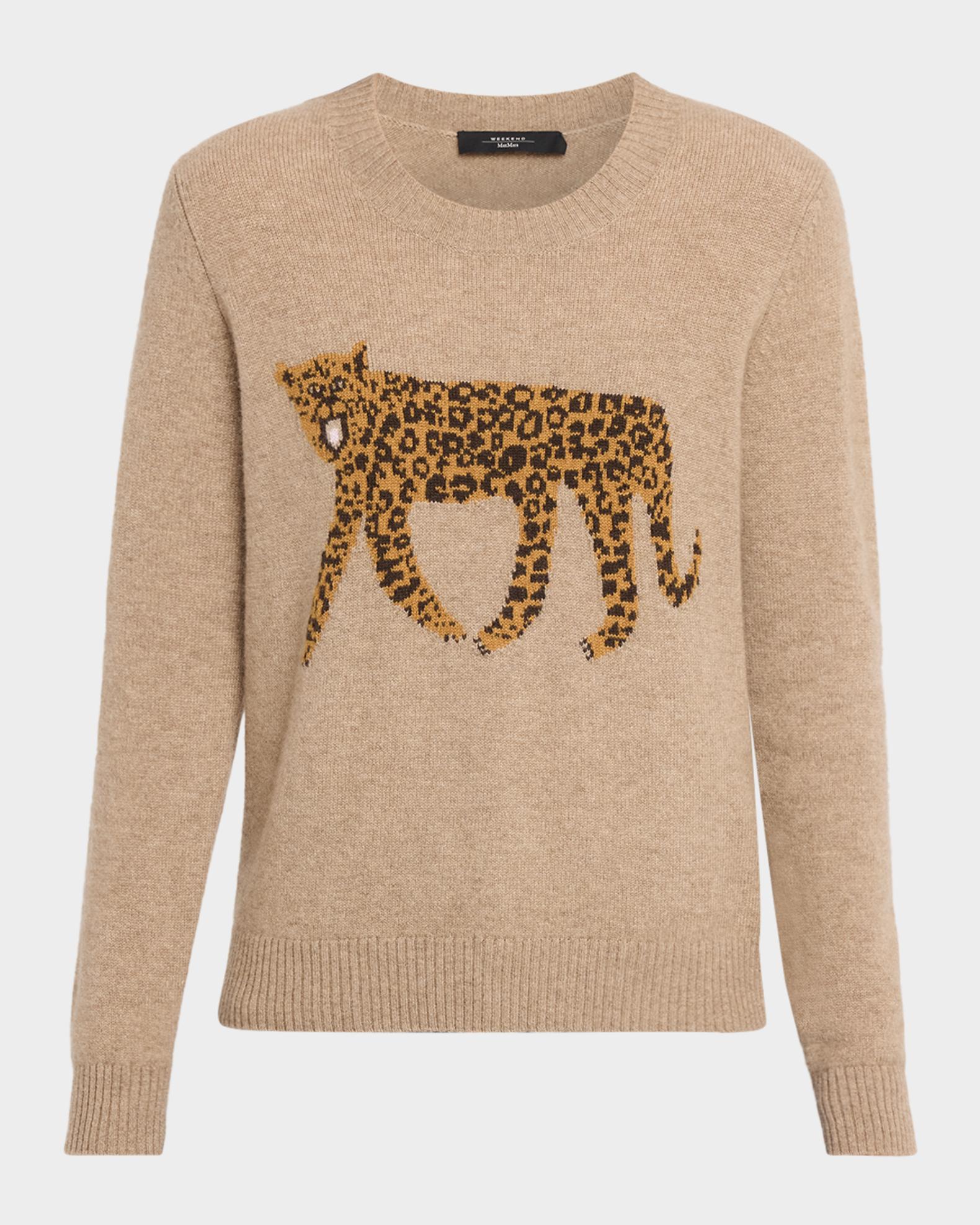 Weekend Max Mara Leopard Cashmere Knit Sweater | Neiman Marcus