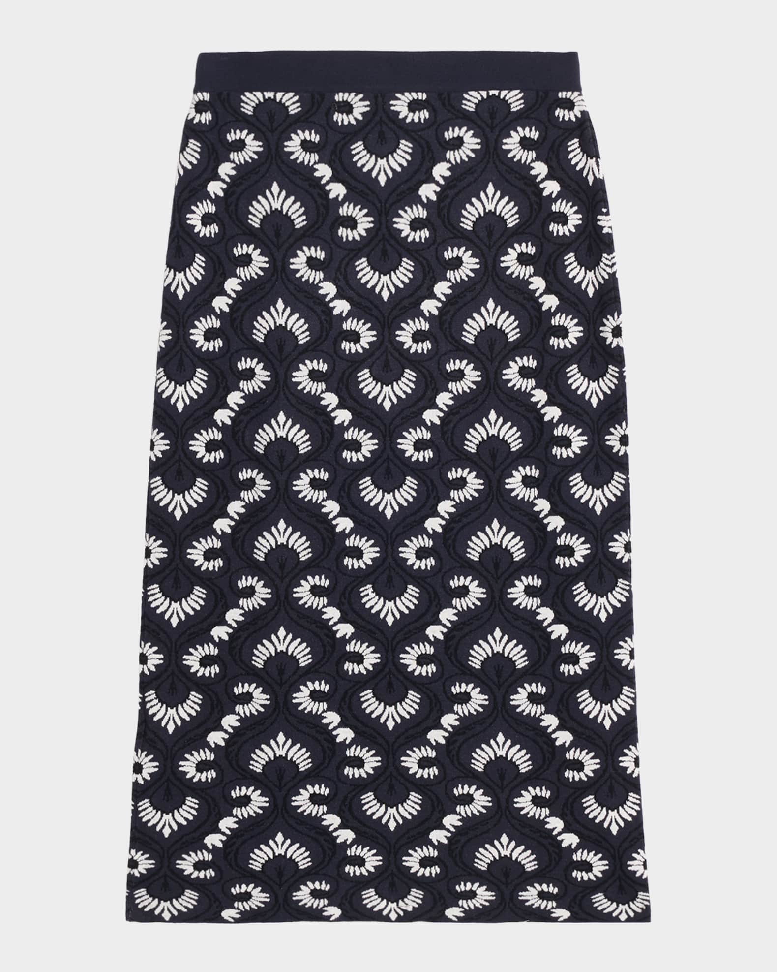 Weekend Max Mara Jacquard Knit Midi Pencil Skirt | Neiman Marcus