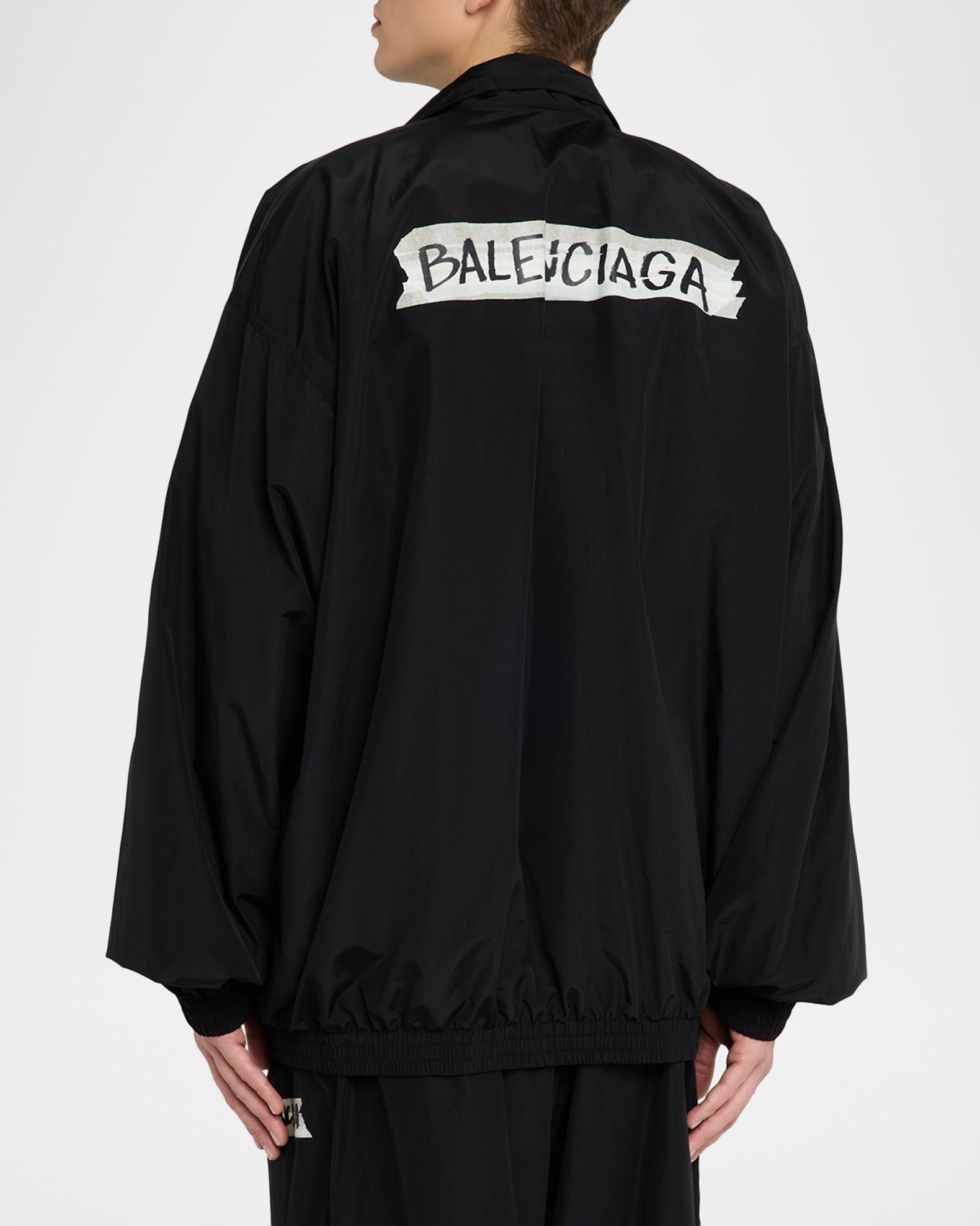Balenciaga Men's Masking Tape Track Jacket | Neiman Marcus