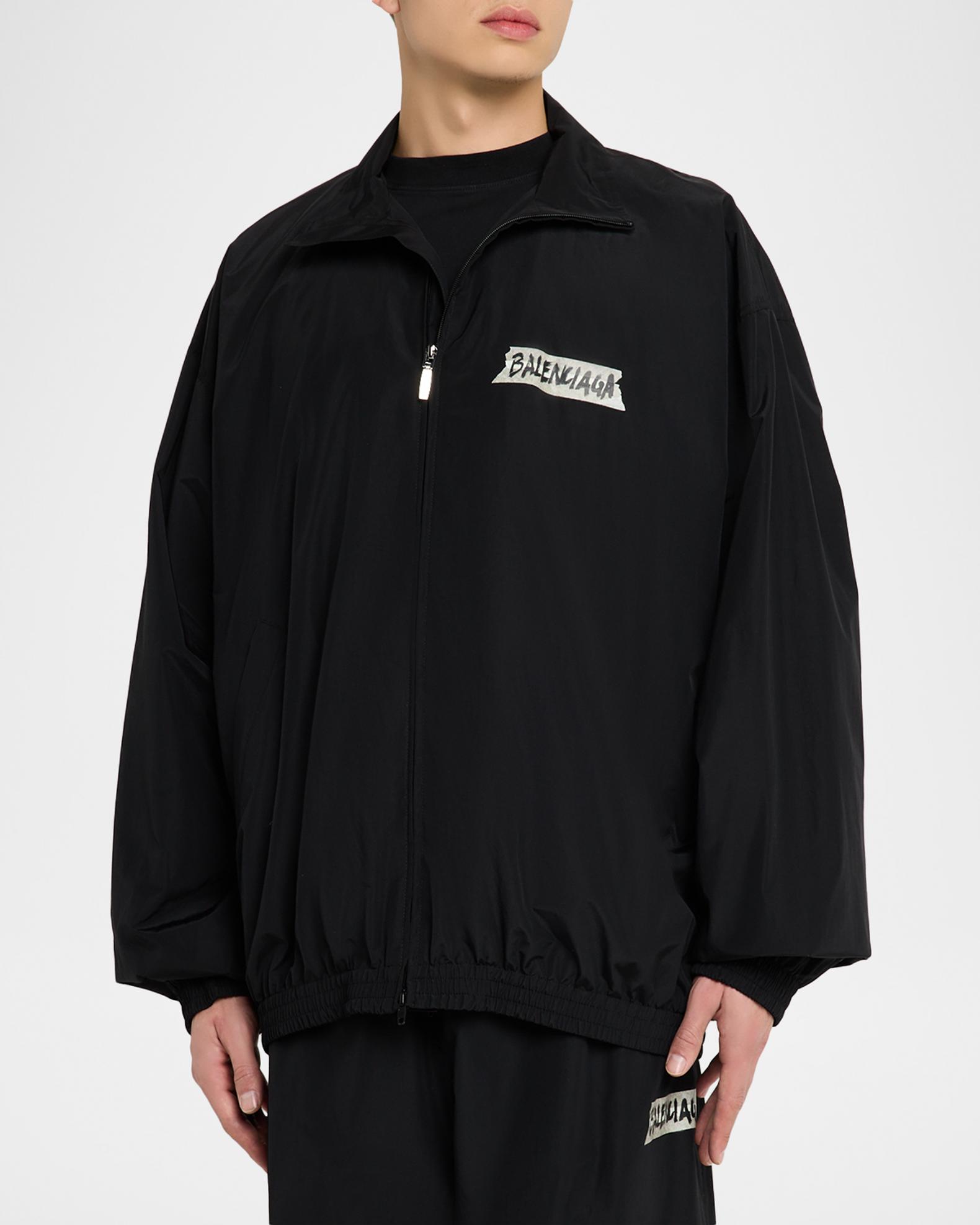 Balenciaga Men's Masking Tape Track Jacket | Neiman Marcus