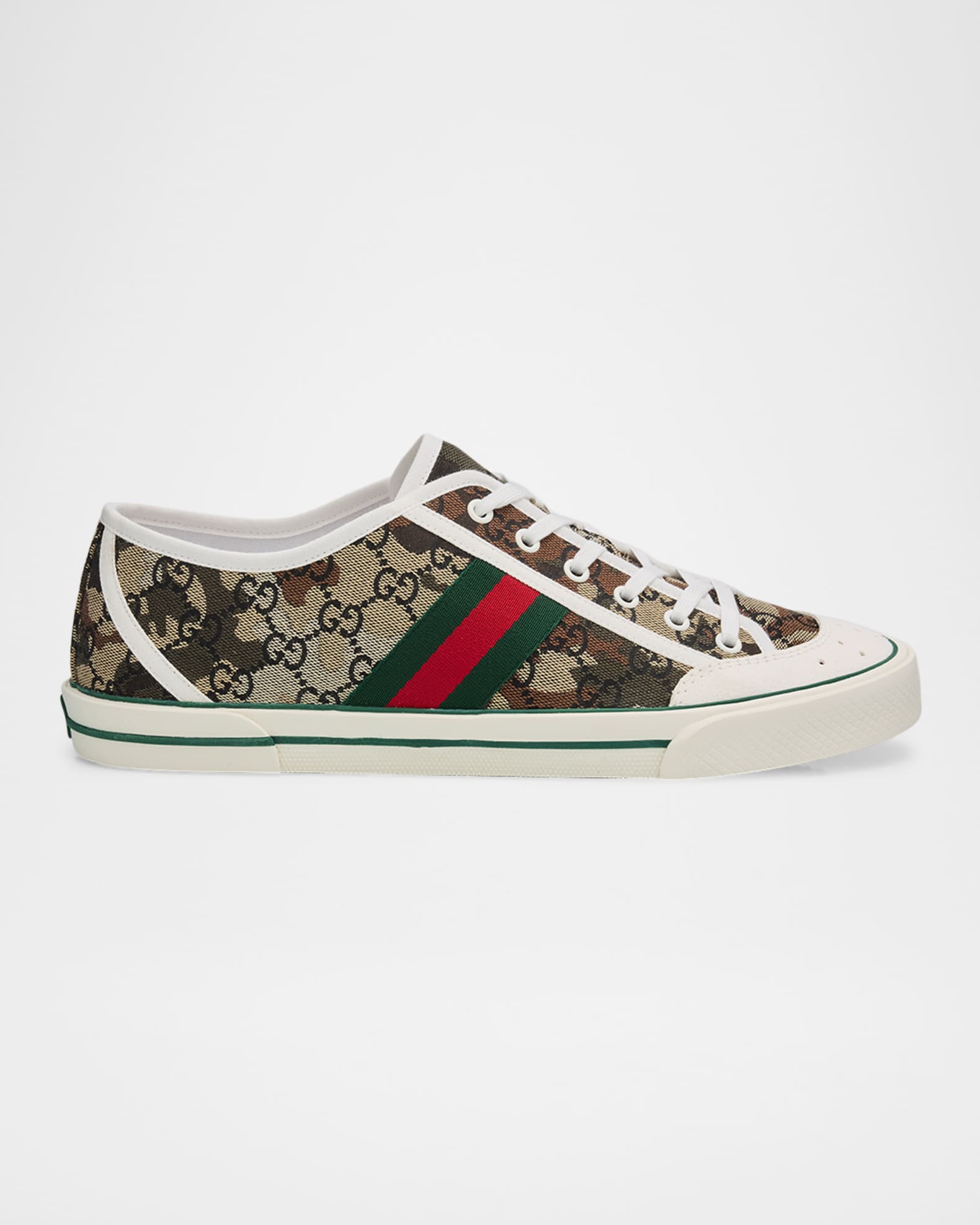 GUCCI GGキャンバス柄スニーカー Gucci Men's GG Supreme Canvas Web Cap-Toe Sneakers | Neiman Marcus