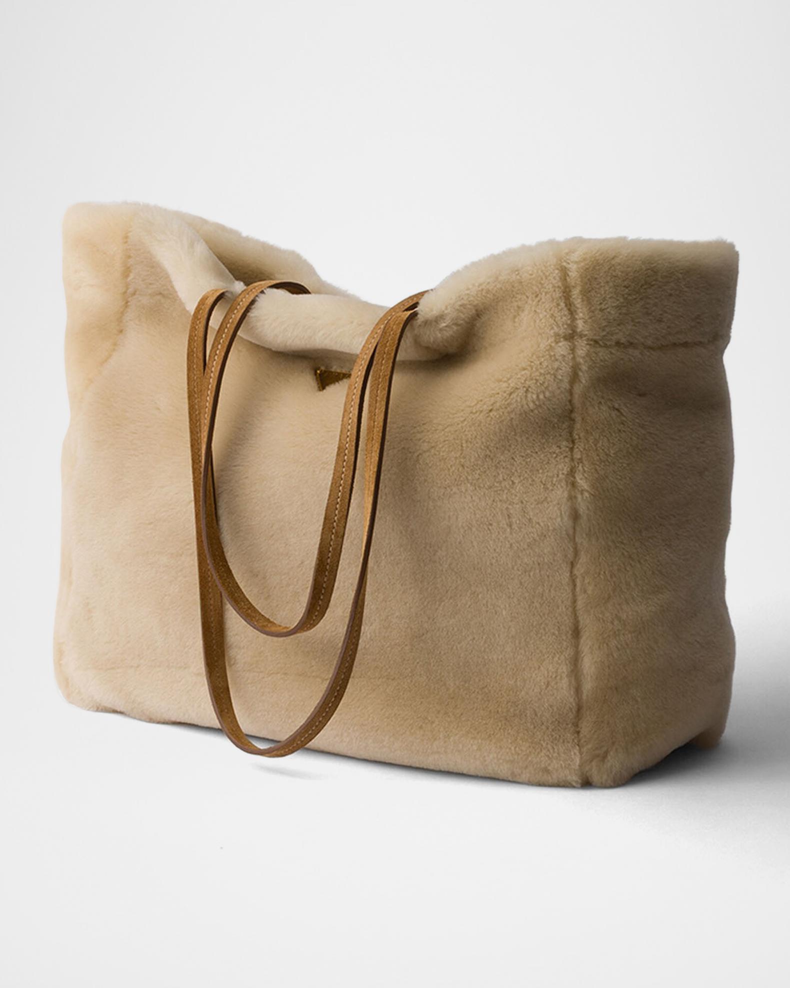 Prada Large Sheep Shearling Tote Bag | Neiman Marcus