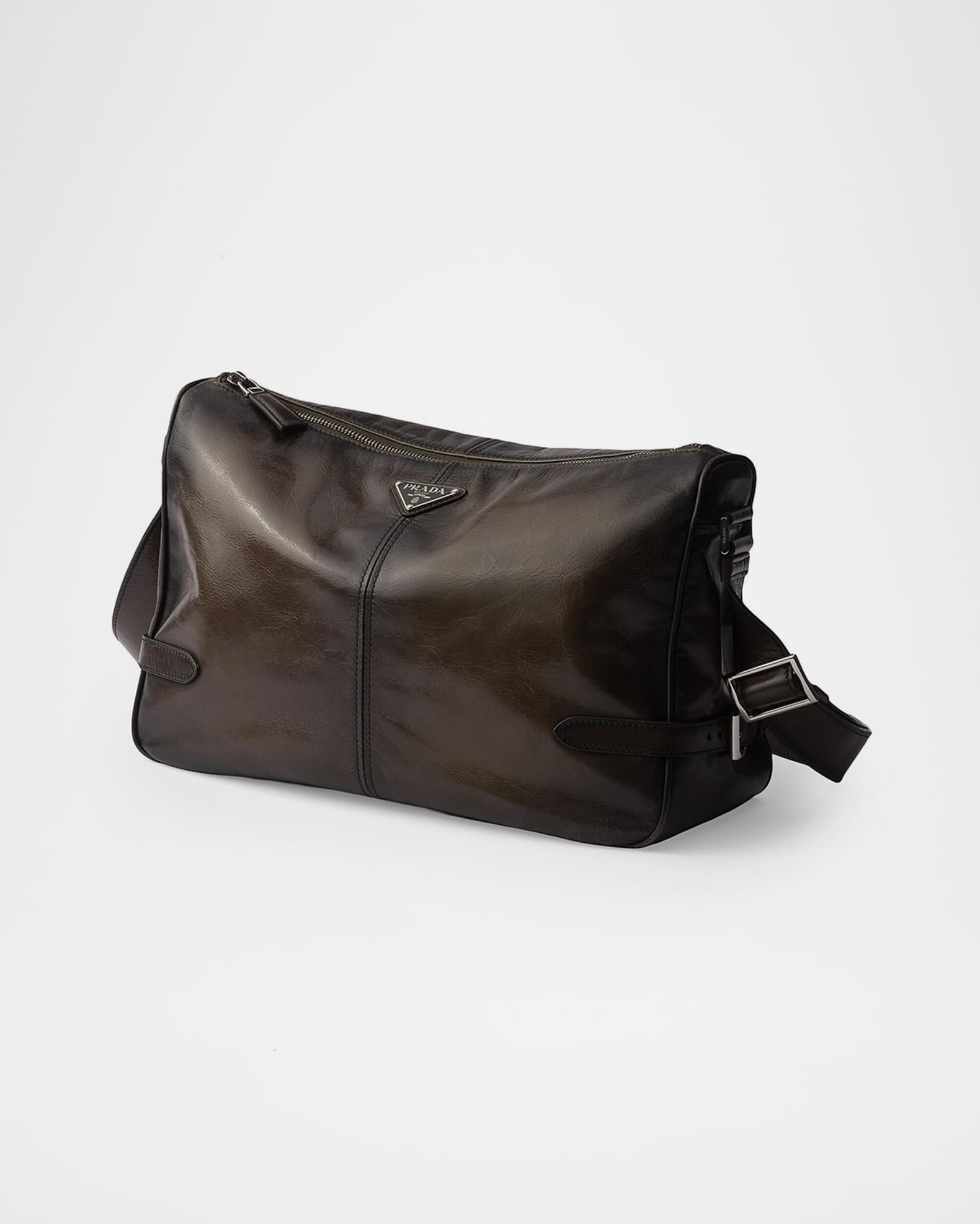 バッグ FW2000's PRADA SHOULDER BAG LEATHER Prada Men's Antiqued Leather Zipper Shoulder Bag | Neiman Marcus