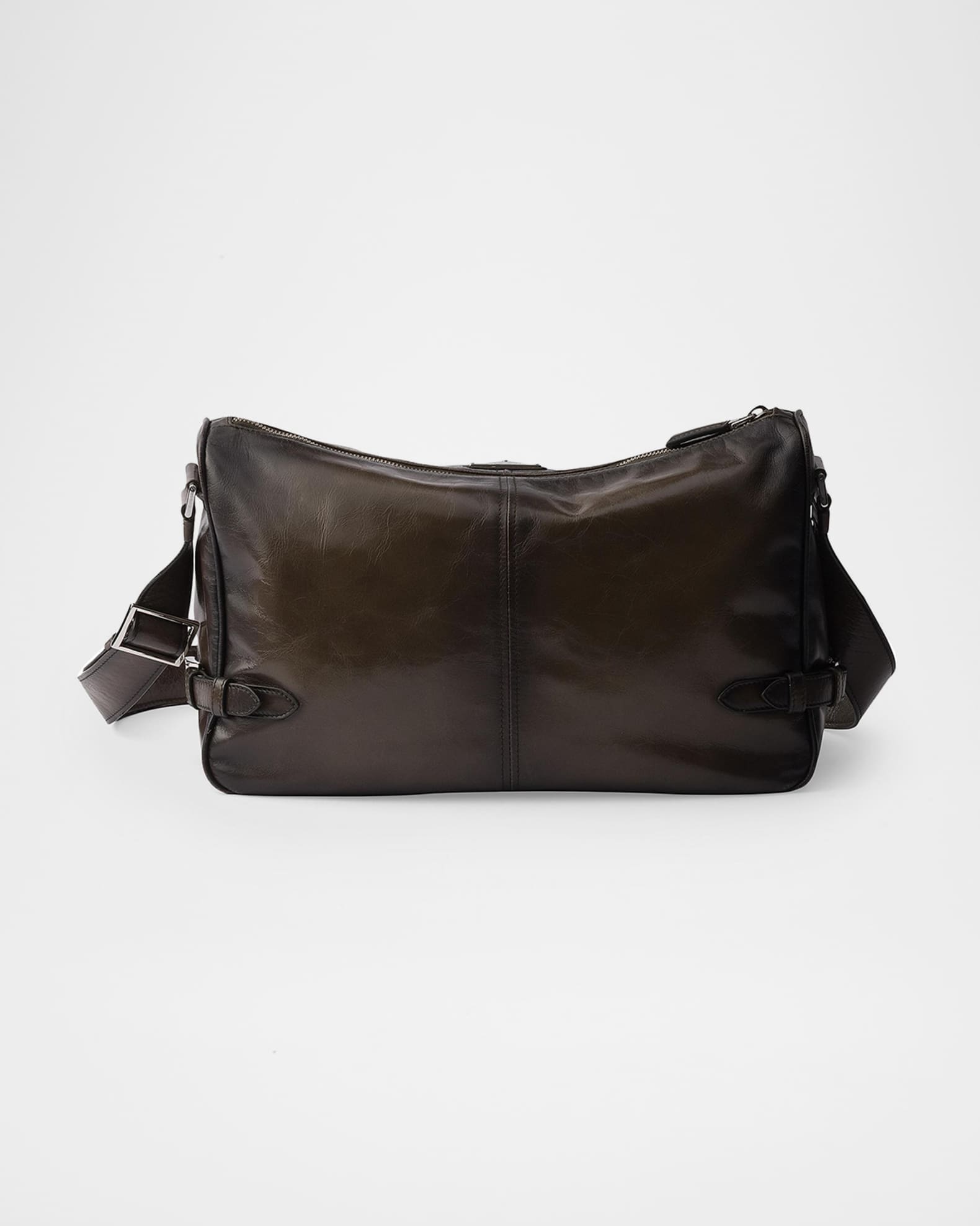 バッグ FW2000's PRADA SHOULDER BAG LEATHER Prada Men's Antiqued Leather Zipper Shoulder Bag | Neiman Marcus