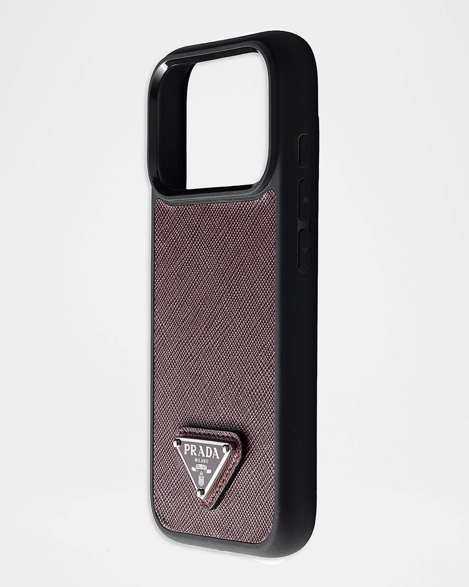 Prada iPhone 17 Pro Max ケース Prada Men's Saffiano Leather iPhone 17 Pro Phone Case | Neiman Marcus