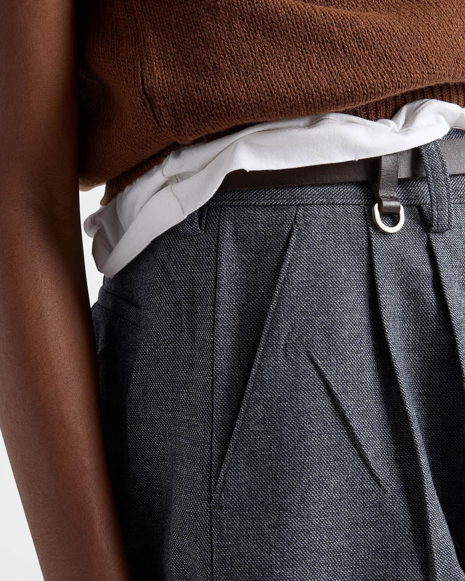 Prada Grisaille and Antiqued Satin Shorts | Neiman Marcus