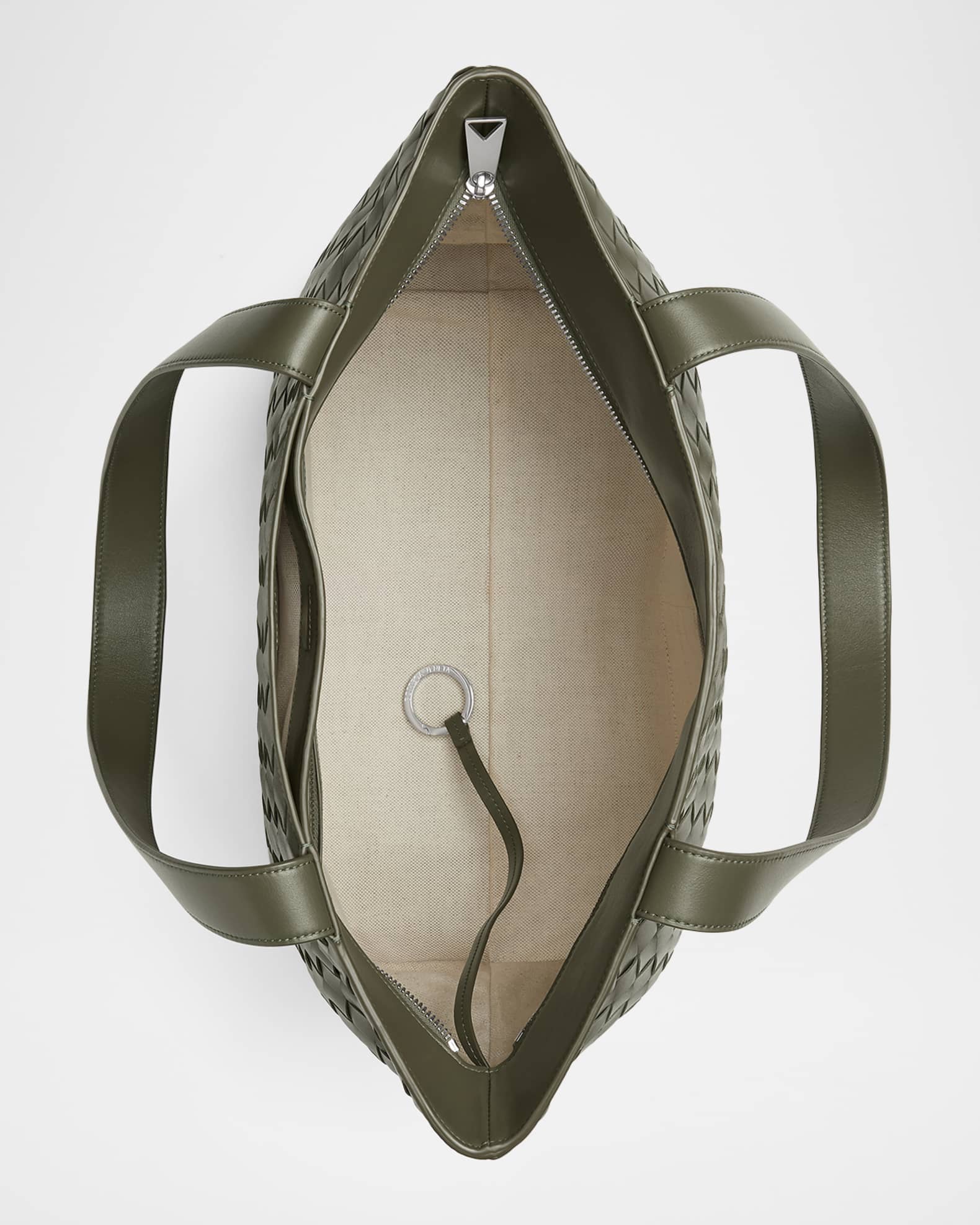 Bottega Veneta Men's Small Intrecciato Leather Zipped Tote Bag