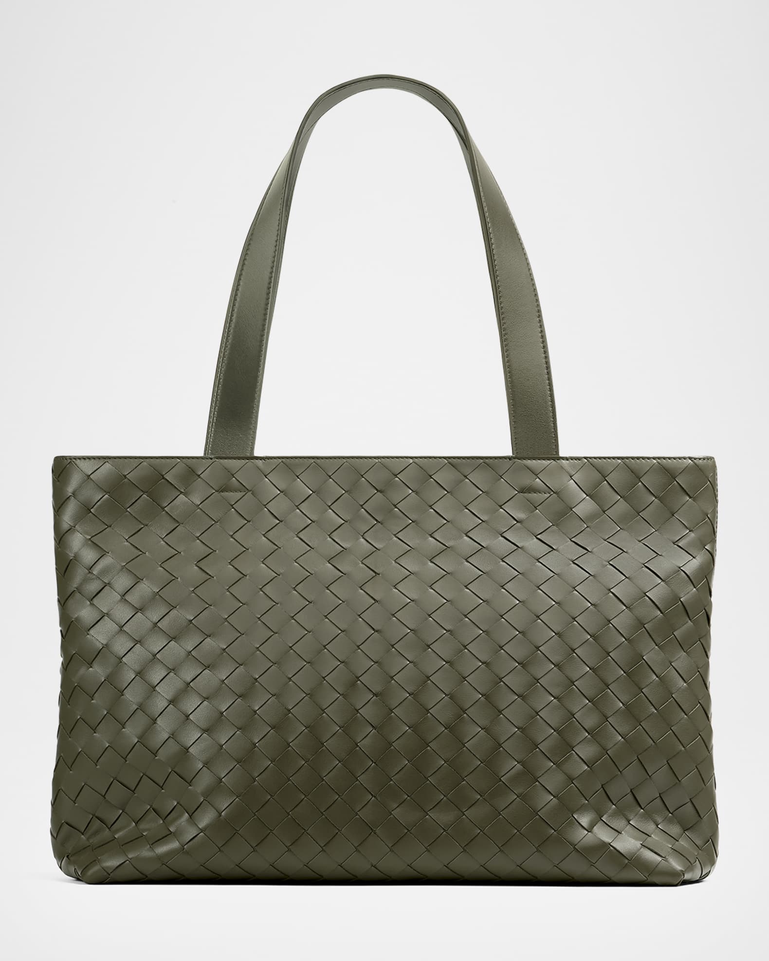 バッグ Bottega Veneta Canvas Tote Bag Leather Bottega Veneta Men's Small Intrecciato Leather Zipped Tote Bag