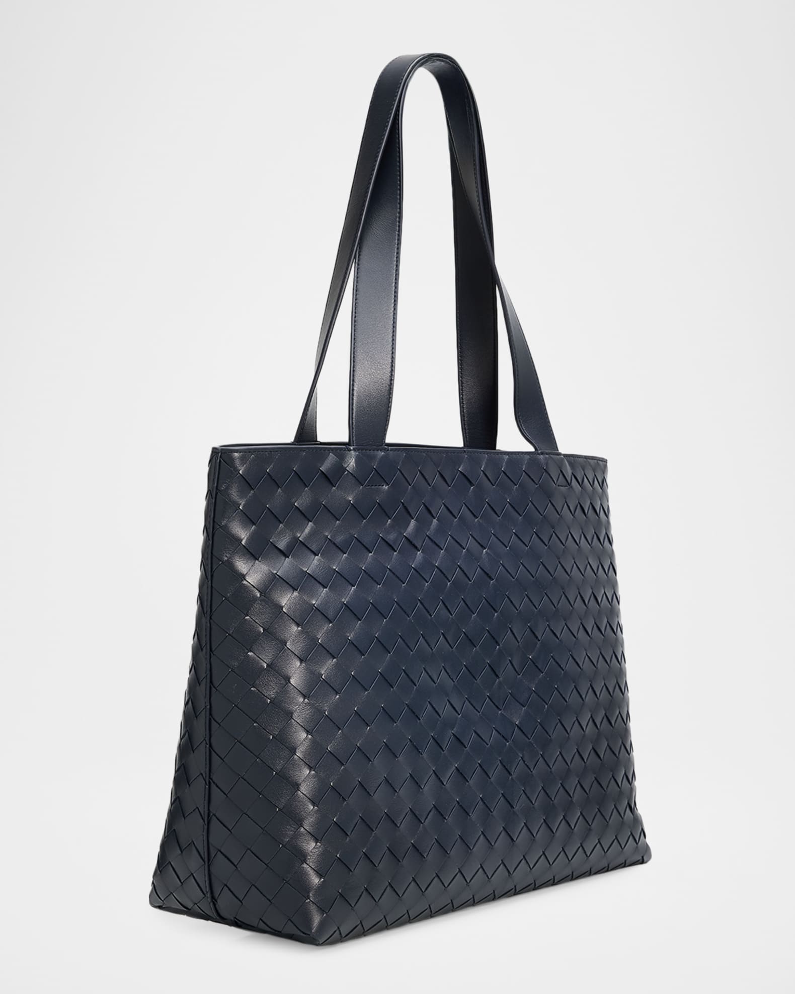 Bottega Veneta Men's Small Intrecciato Leather Zipped Tote Bag