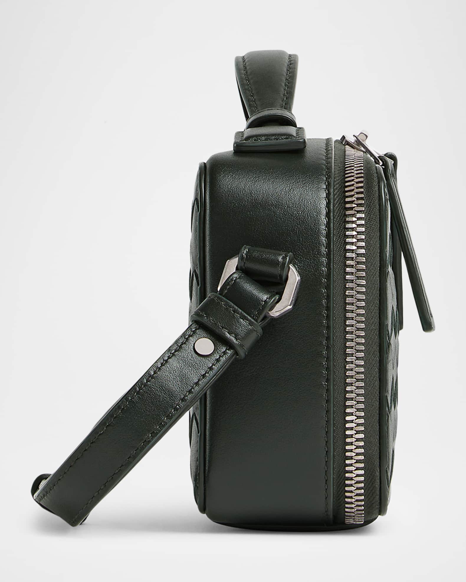 Bottega Veneta Men's Getaway Leather Phone Pouch with Strap
