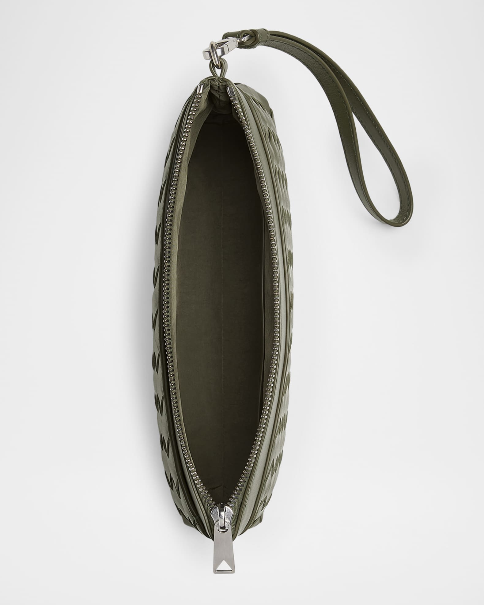 Bottega Veneta Men's Intrecciato Prism Leather Pouch with Wristlet