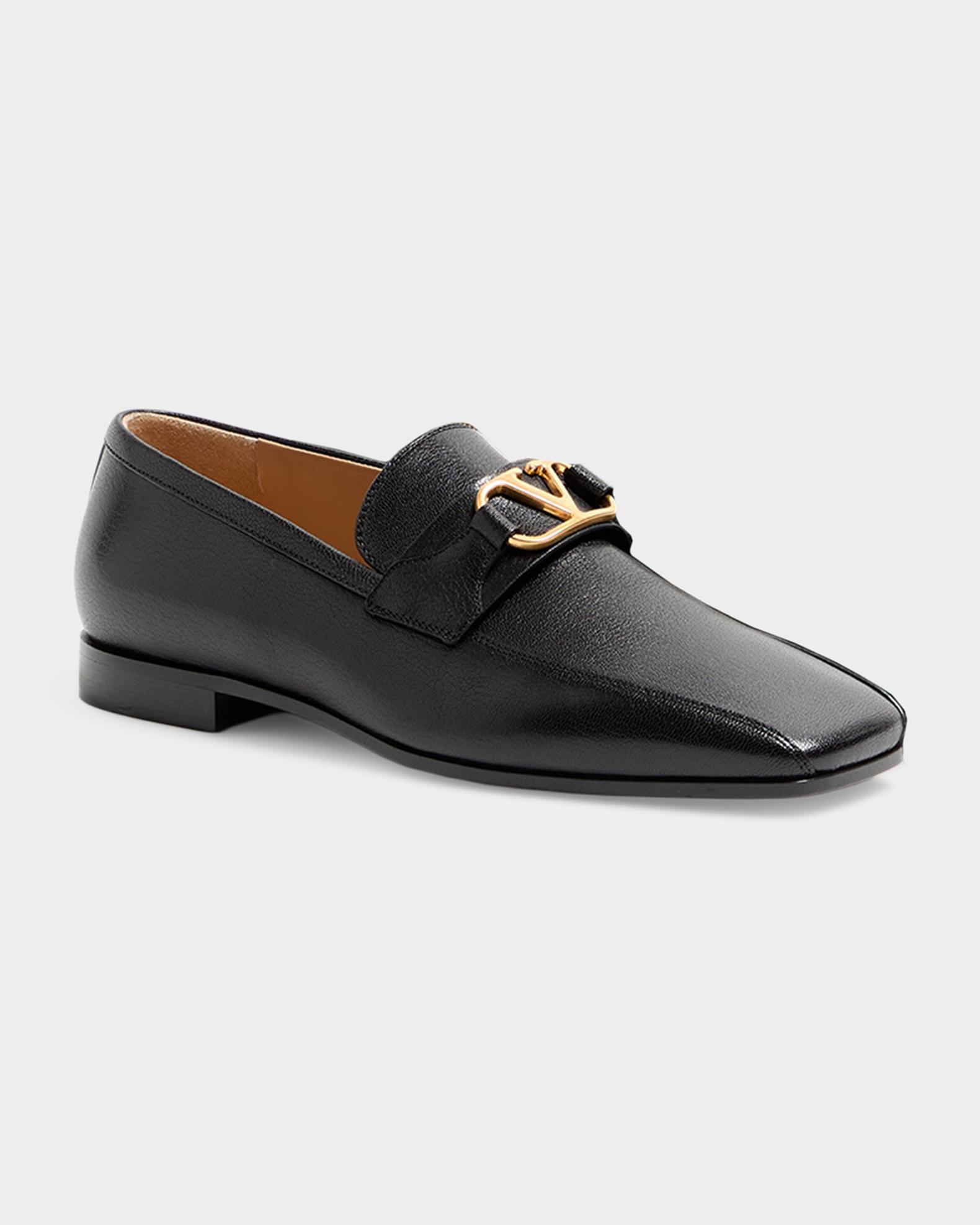 Valentino Garavani Black Leather Slip-On Men\'s Loafers Valentino Men main image 4