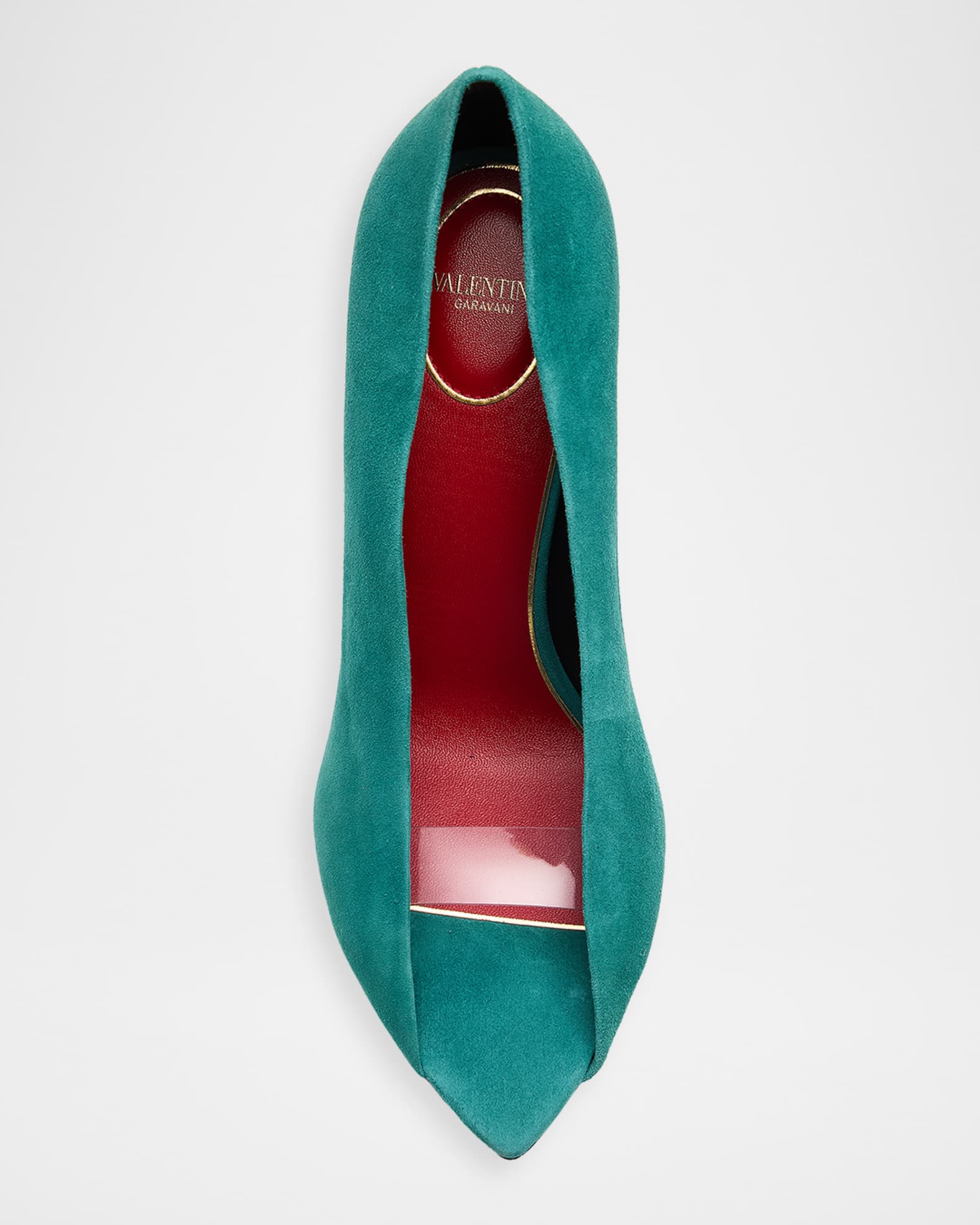 Valentino Garavani 105mm Open Toe Revele Suede Pumps | Neiman Marcus